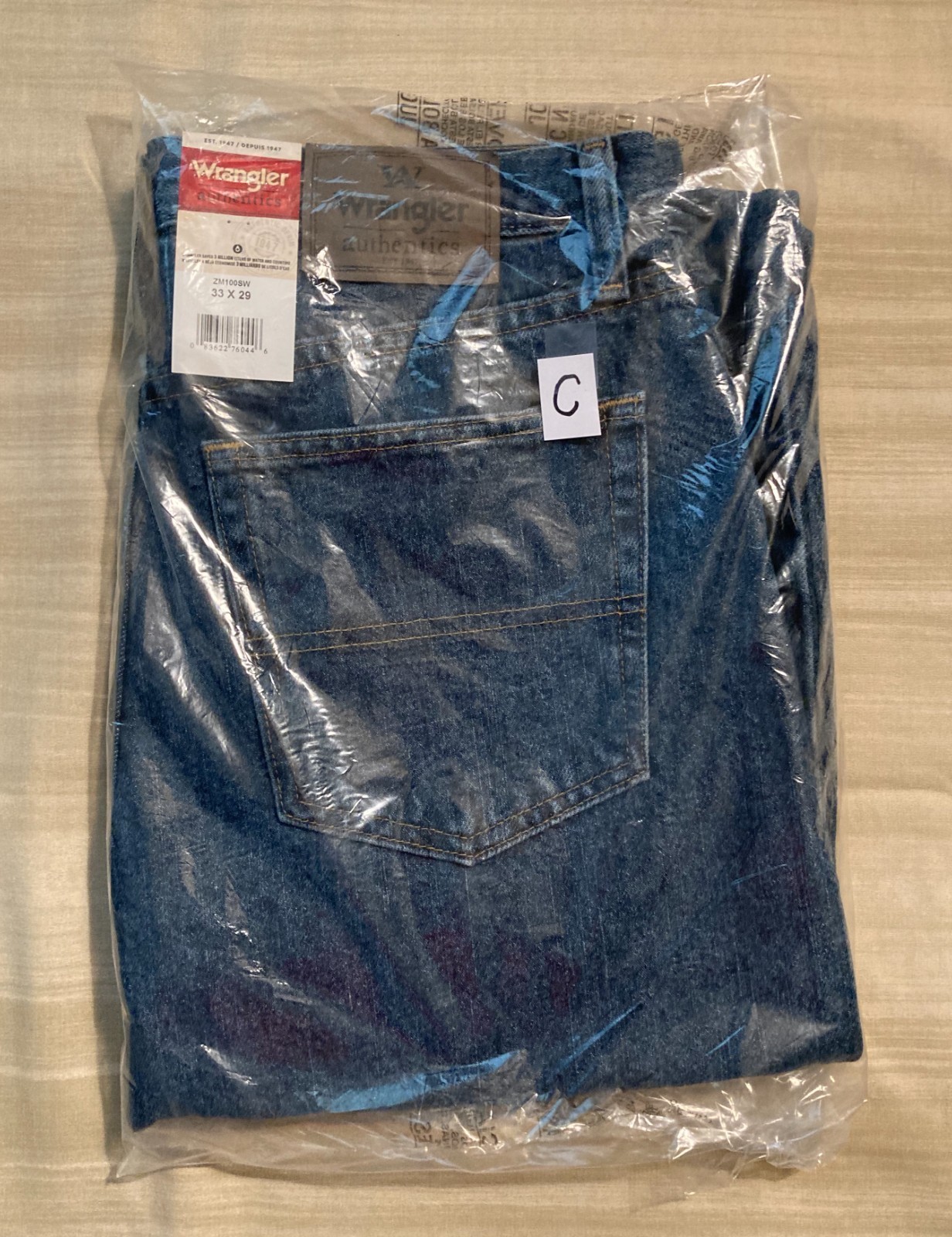 Wrangler Authentics Men’s Classic 5-Pocket Regular Fit Jean Stonewash Dark 33×29