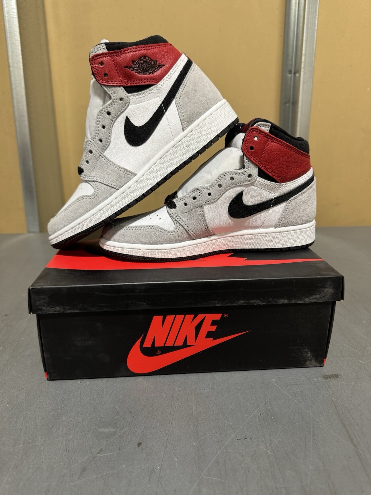 Size 4 Youth- Jordan 1 Retro High OG Smoke Gray 2020