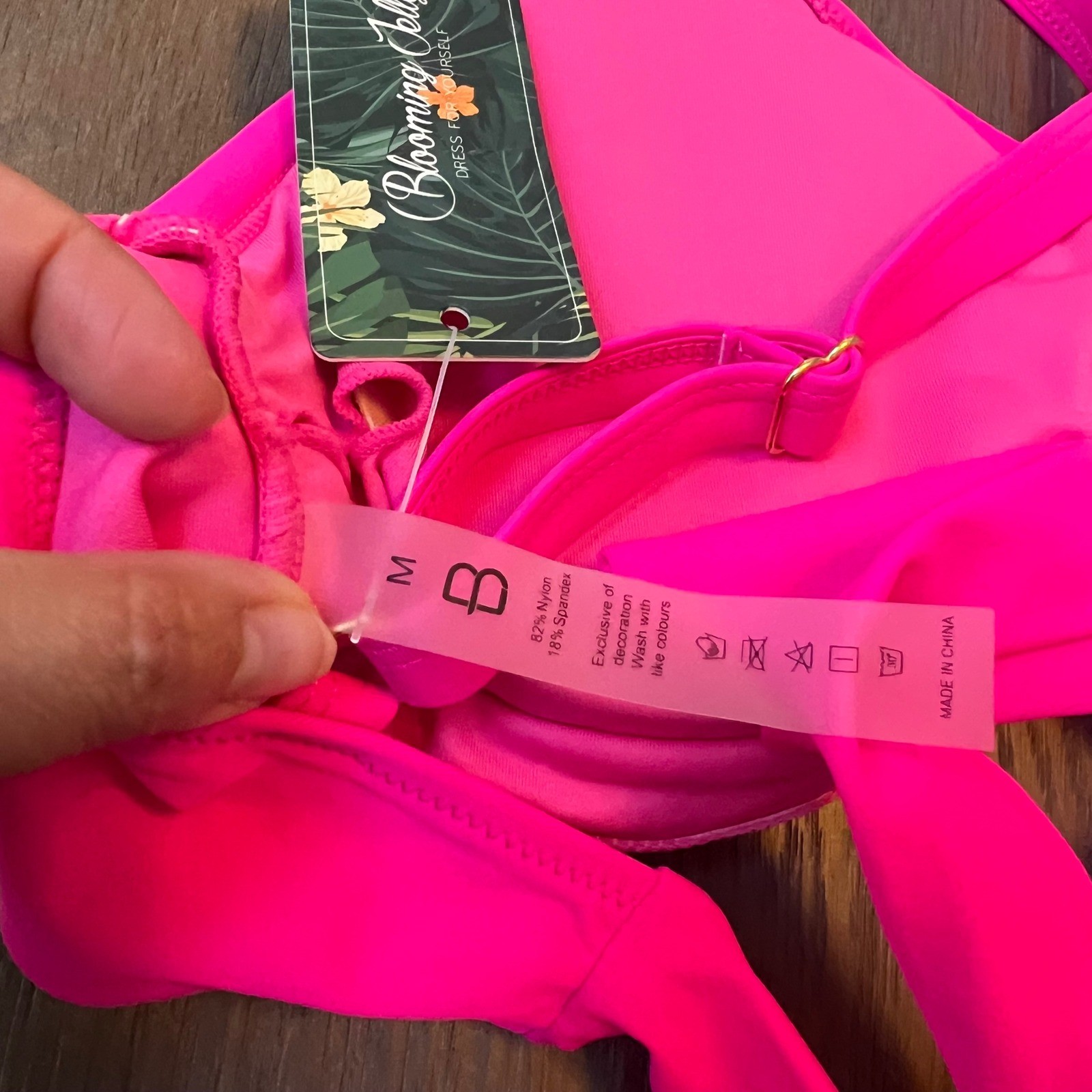 Blooming Jelly Pink Criss Cross Tie Back Swim Top Bikini Top Hot
