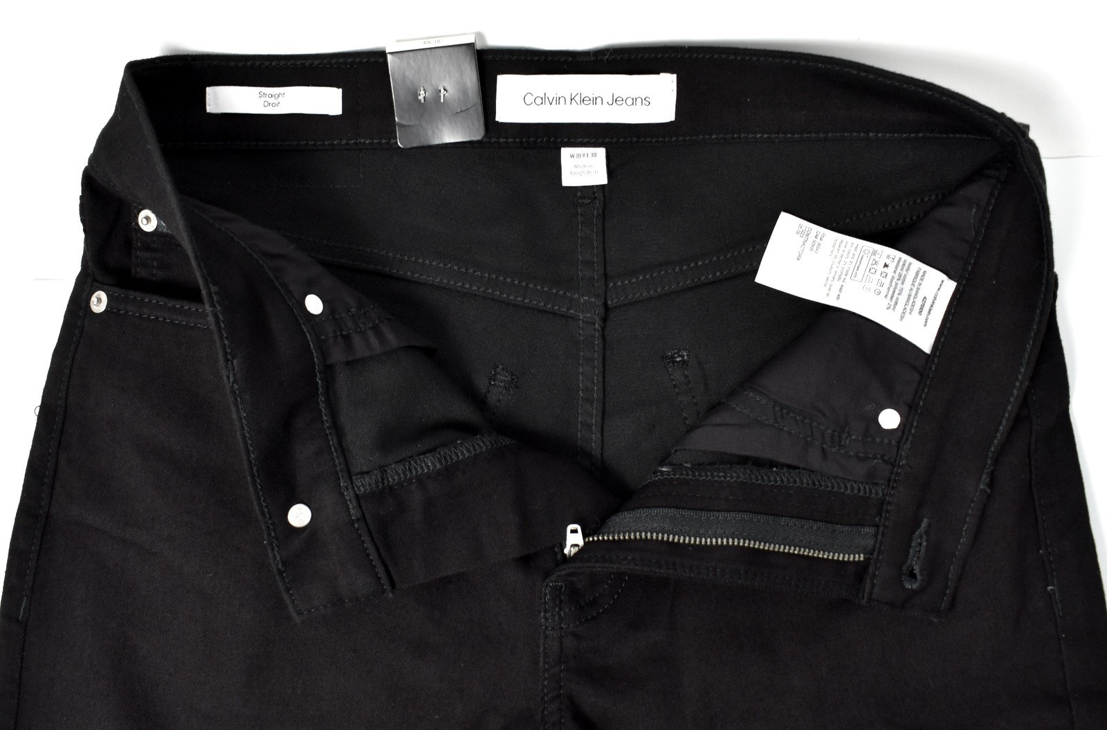 Calvin Klein CK Men’s Black Wash Straight leg High Stretch Denim Jeans