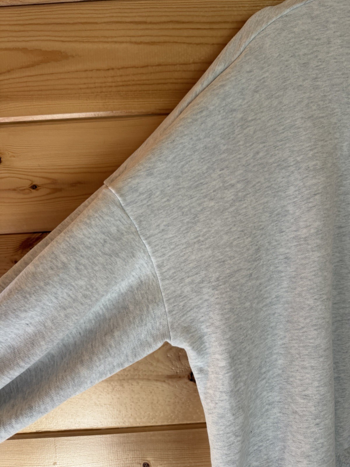 Nap Loungewear Gray Drawstring Hem Cotton Pullover Sweatshirt Cozy Hi Low Sz Lg