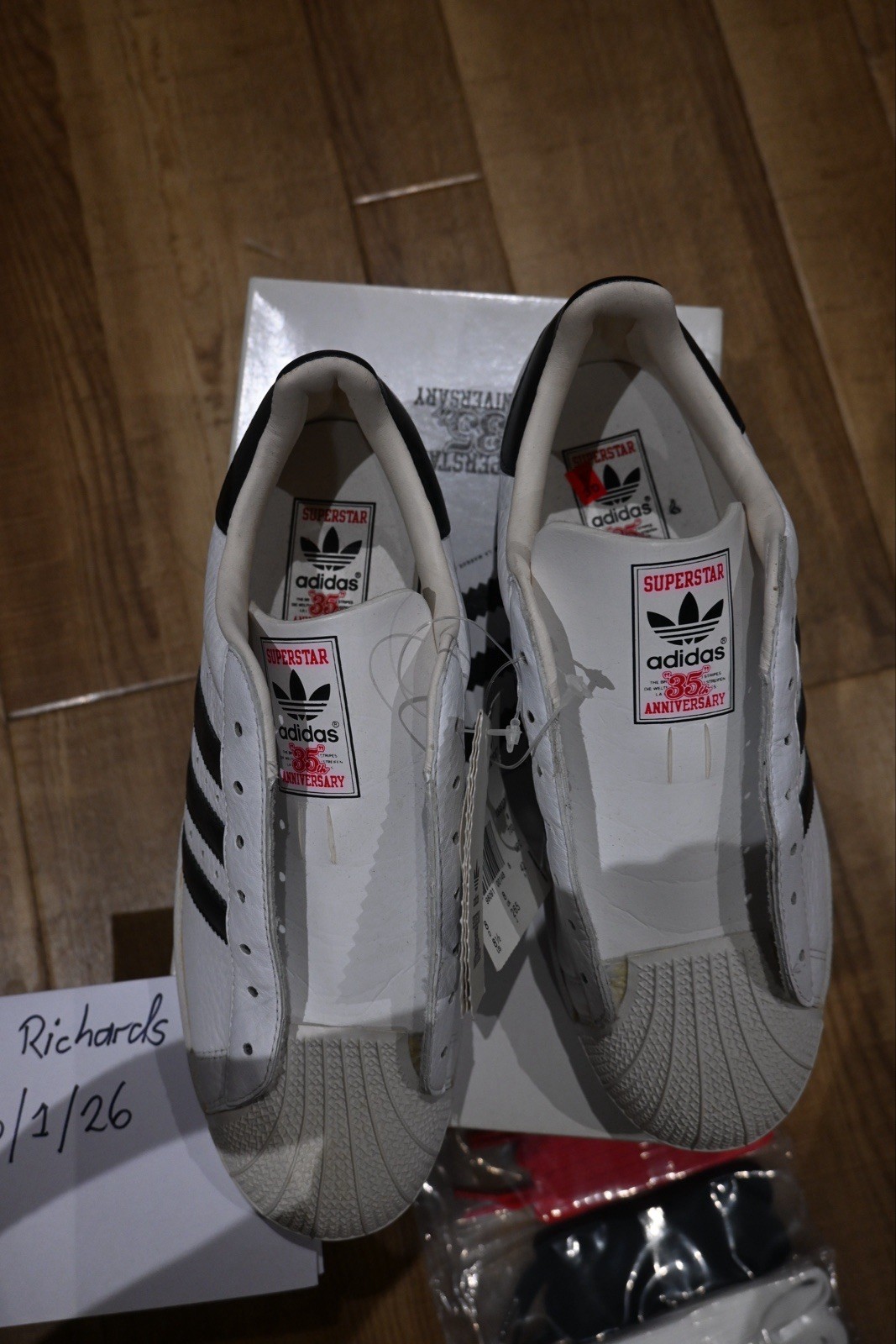 adidas Superstar Run DMC 35th Anniversary US 8.5 Boxed new White/Black Men