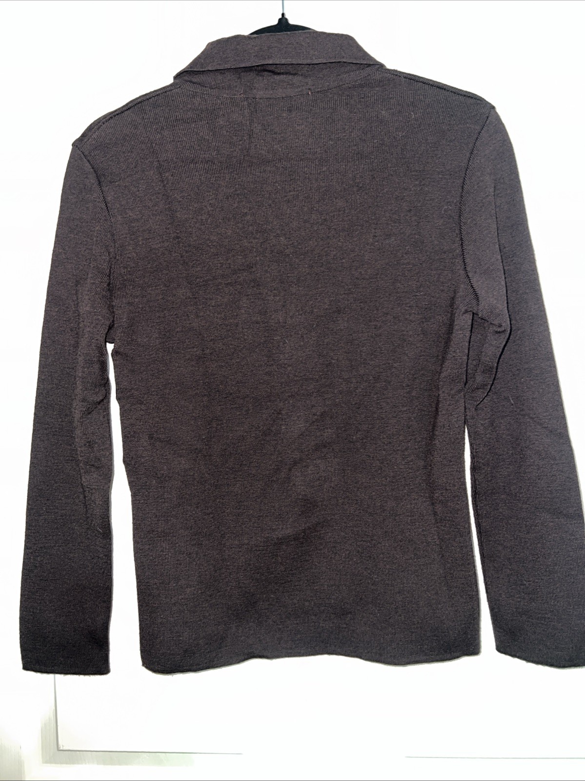 Busnel dark brown 1/4 Buttoned sweater Made in France Size 40 UK 12