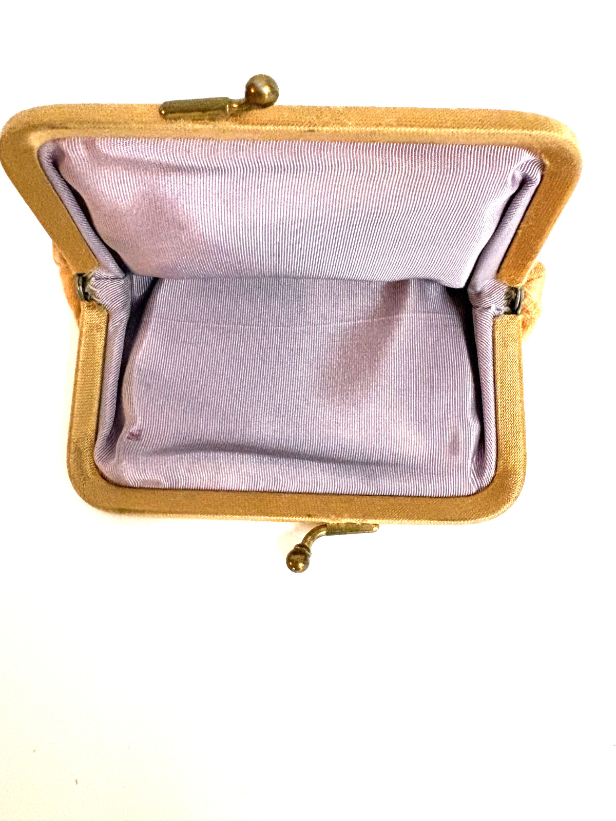 French Victorian Cameo TRINITY BAG Copper Beaded w/Pearls/Copper Metallic Thread