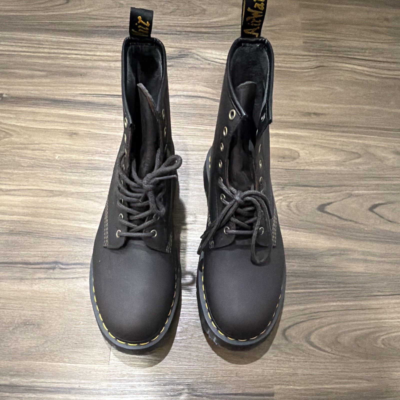 Dr. Martens Men’s Black Leather Lace-Up Combat Ankle Boots US 11 EU 46