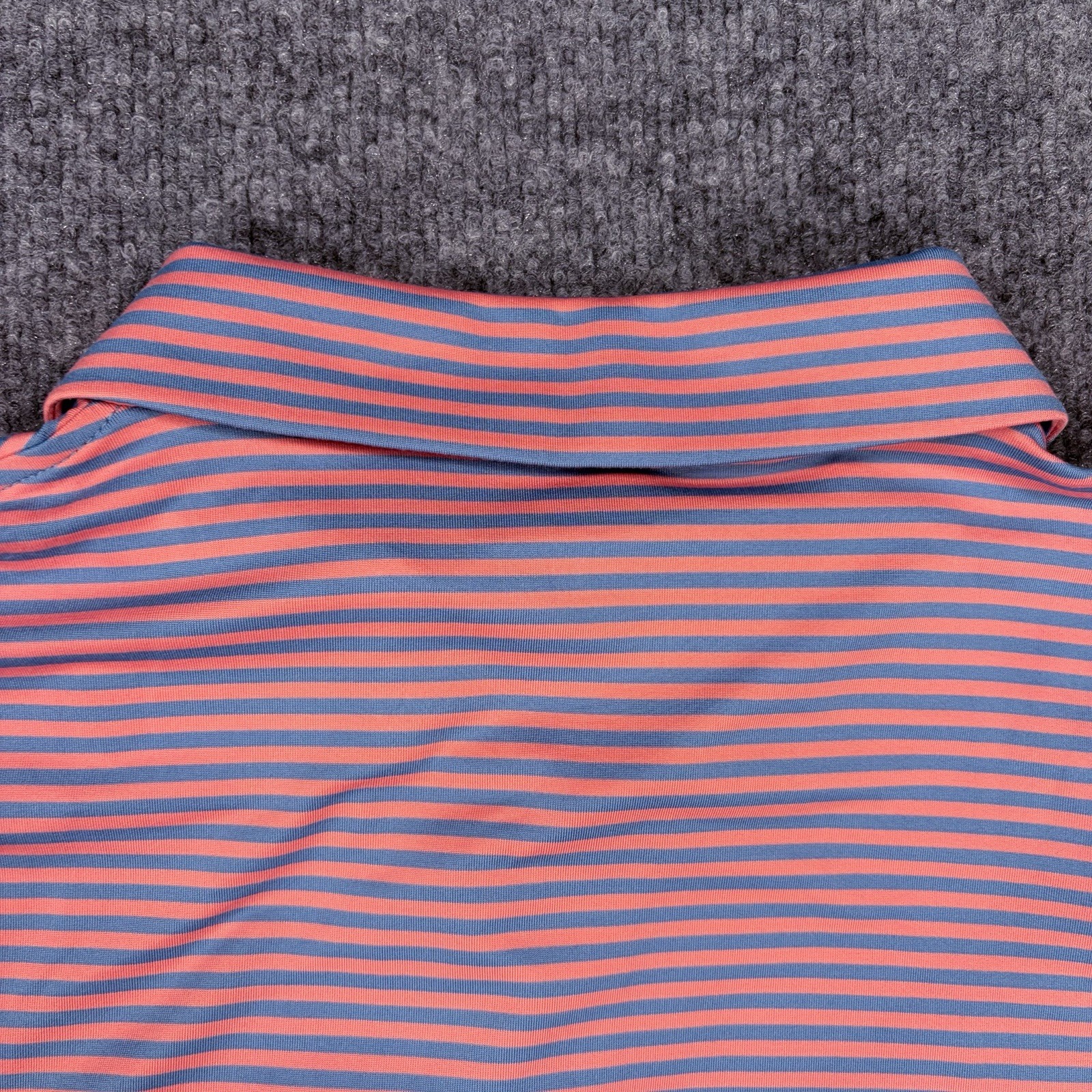 NWT J Crew Polo Shirt Men M Pink Blue Striped Performance Golf Stretch Athletic