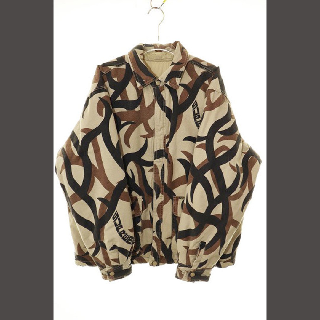 Supreme 19aw Reversible Puppy Work Jacket M Tribal Pattern Beige 【Brand Used b4d