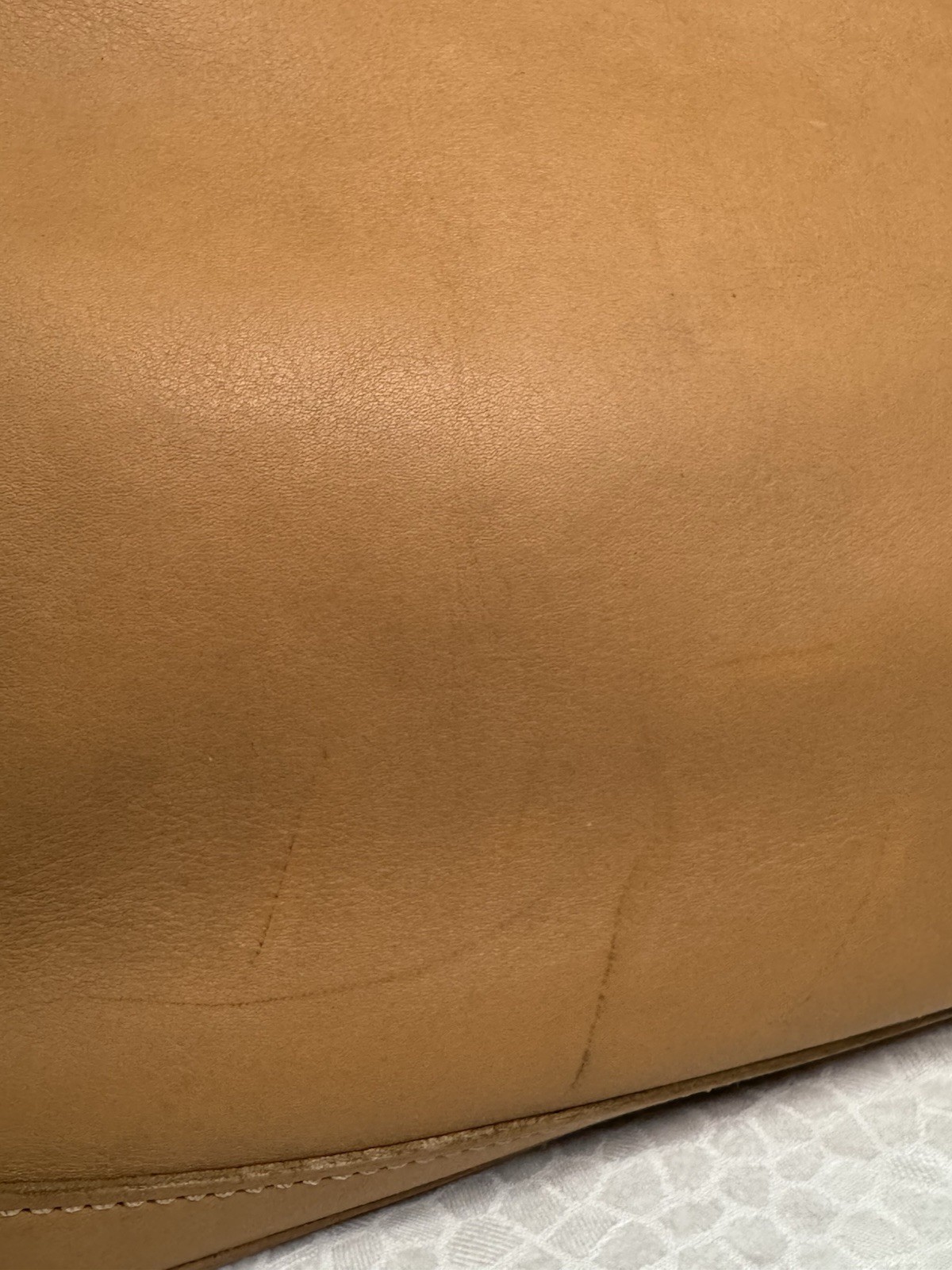 Authentic Vintage Coach Bleecker Basket Shoulder Bag in Camel Brown Leather 9302