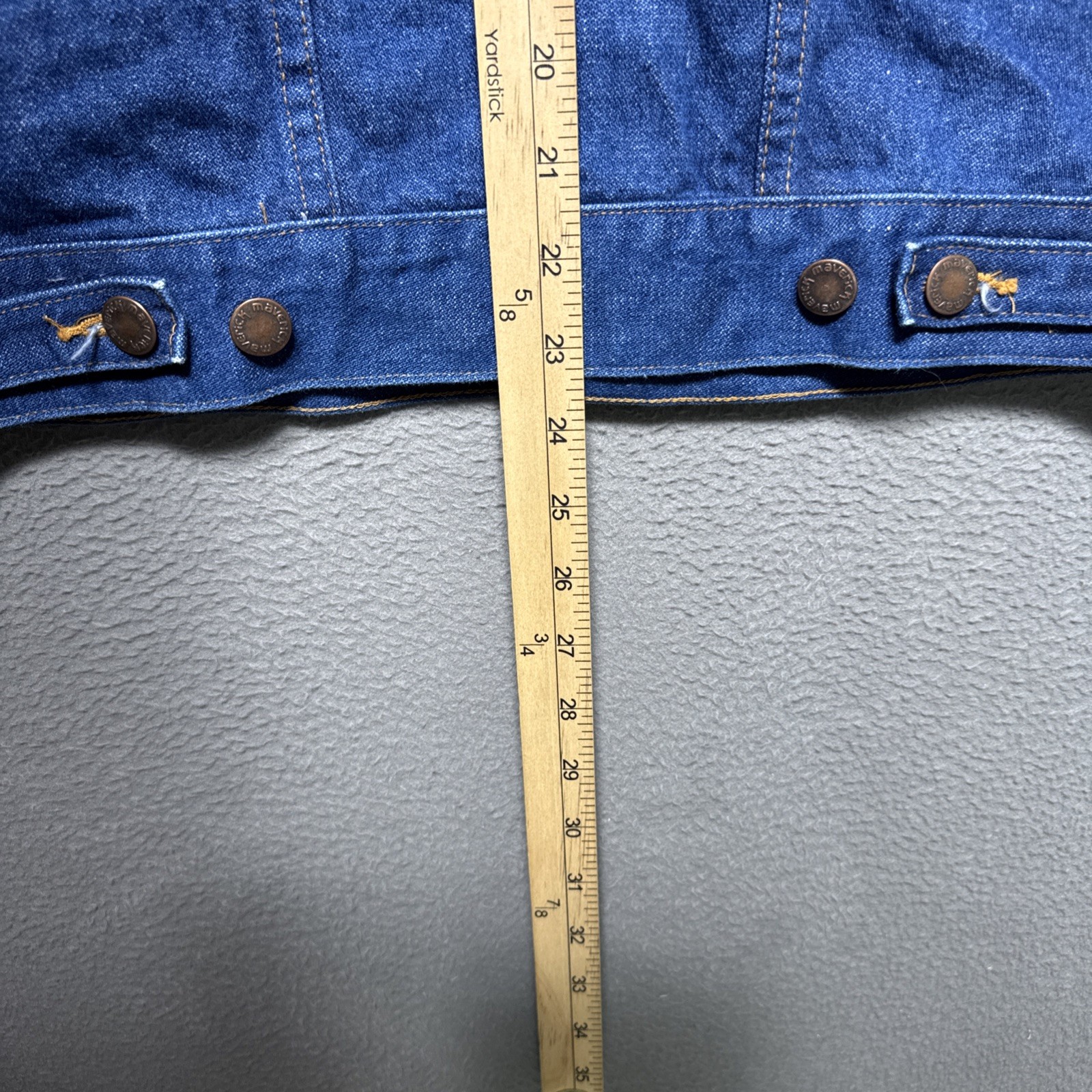Vintage 70s Maverick Blue Bell Denim Jean Trucker Jacket Size 36 Workwear USA