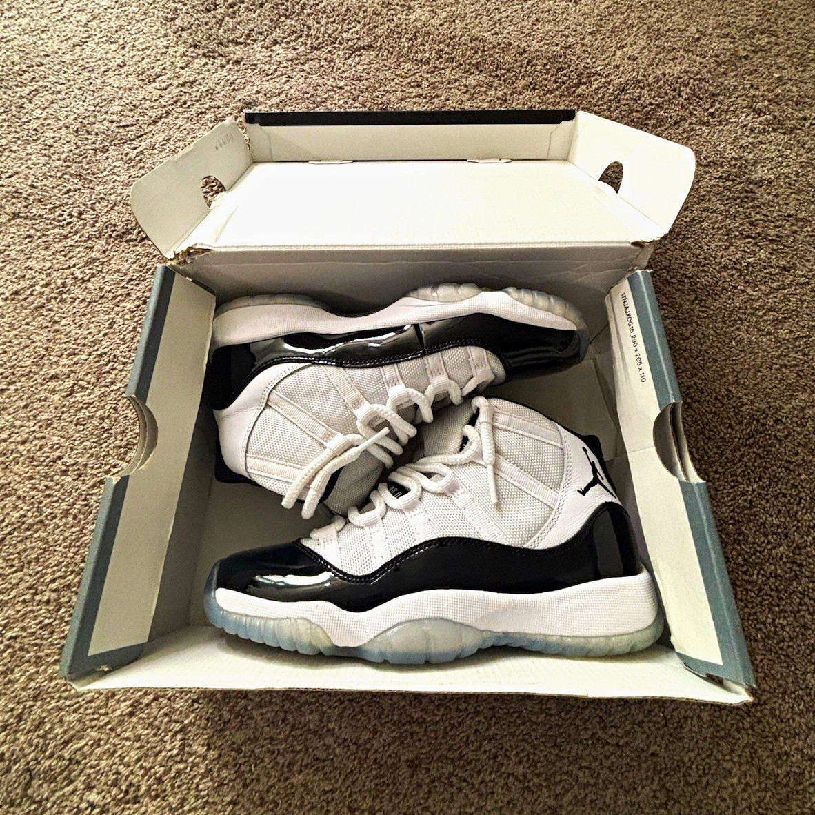 Jordan Air Jordan 11 Retro GS Concord White/Black 4.5Y 2018 378038-100