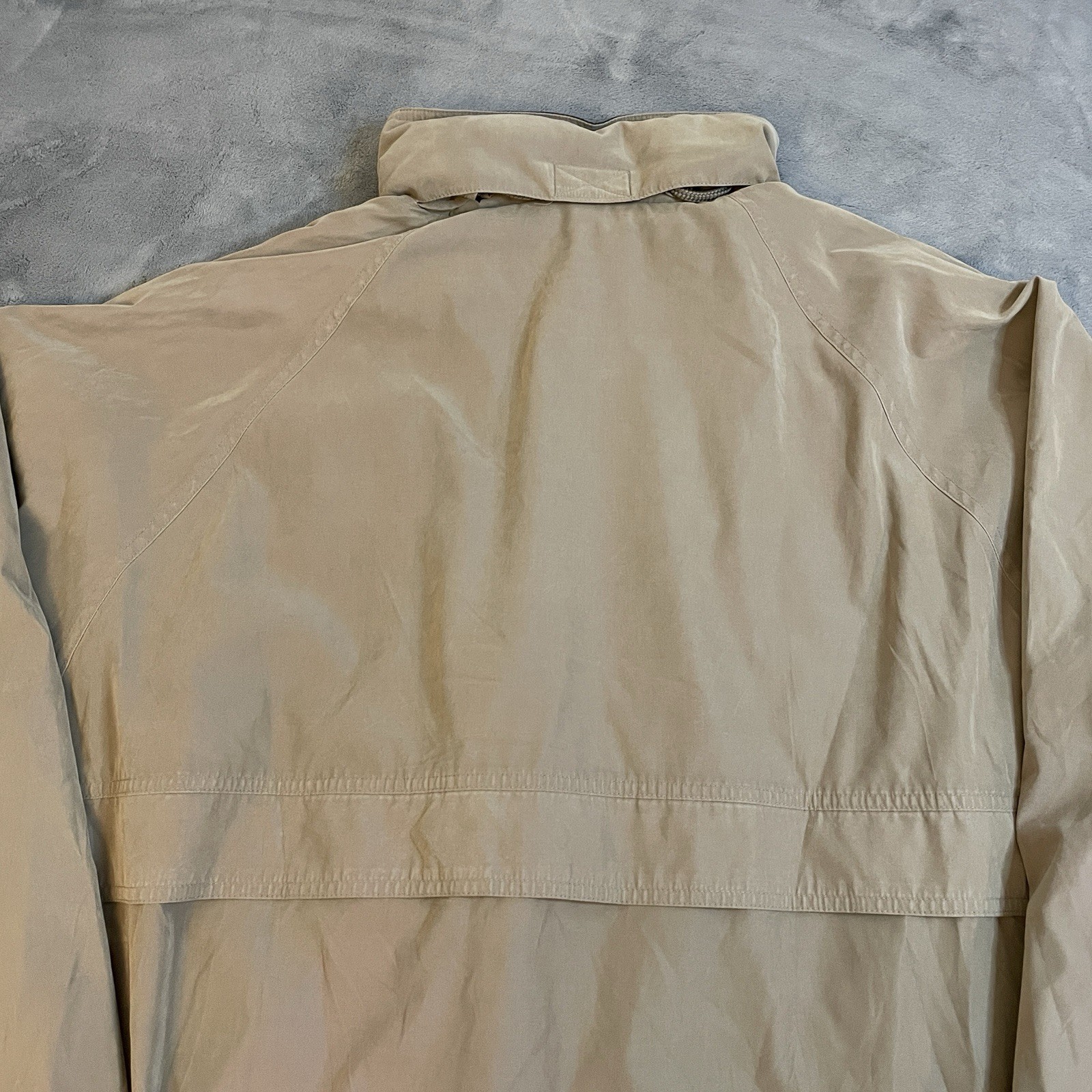 Vintage Weatherproof Canvas Jacket Coat Men’s XL Beige/Tan Full Zip Hood Pockets