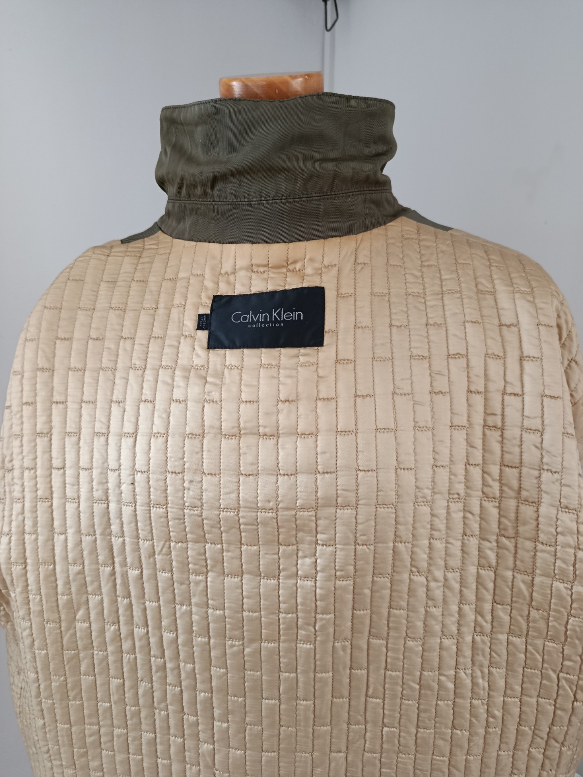 Calvin Klein Collection 2006 Italo Zucchelli Olive Technical Nylon Shell Coat 54