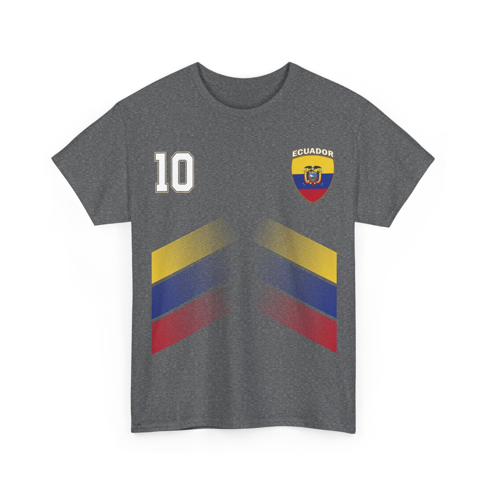 Ecuador Soccer T-Shirt, Ecuadorian Flag Soccer Jersey Number 10 Shirt