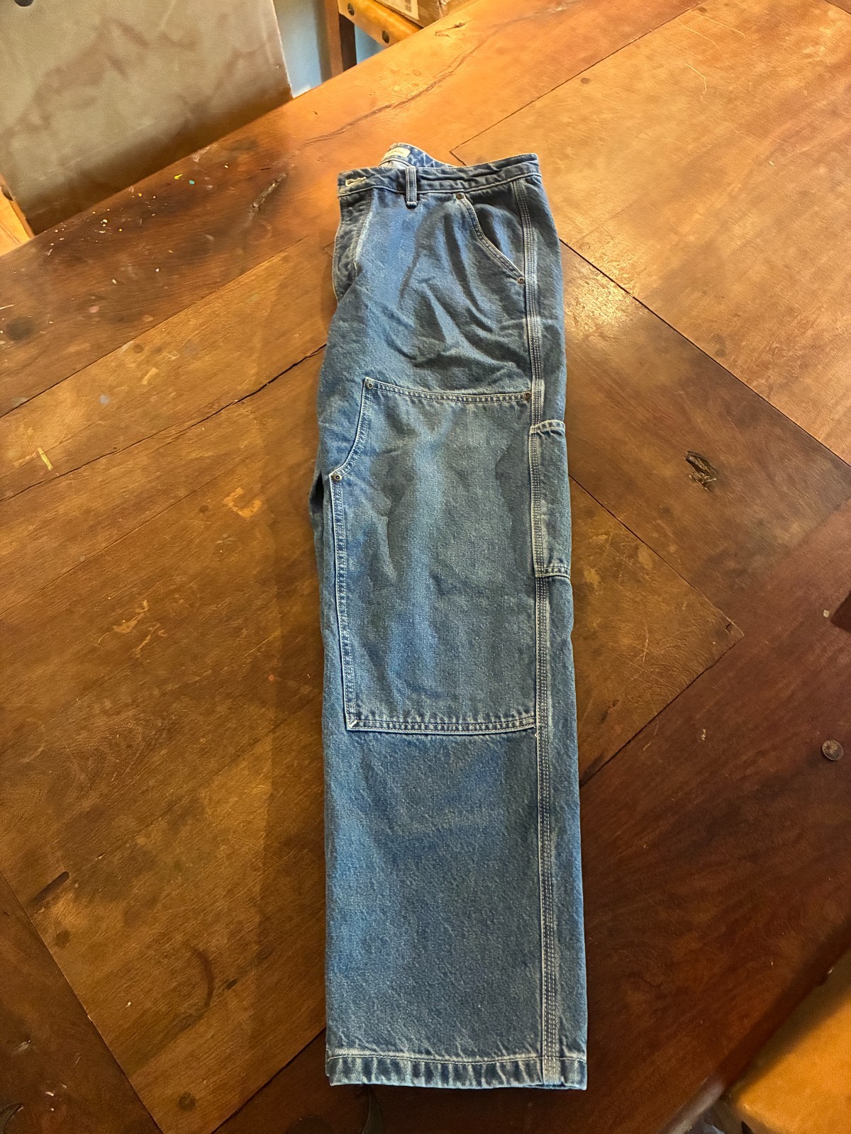 Mens P&Co Workwear Carpenter Albion Pants Blue Size 34×32