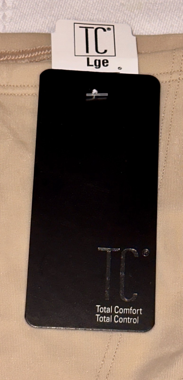 TC FINE INTIMATES Waistline Warm Beige Medium Control Hi Cut Brief Womens Sz L 7