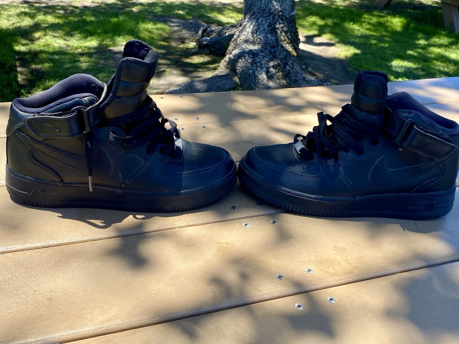 Air Force 1 Triple Black High 2007 Size 9.5 Mens