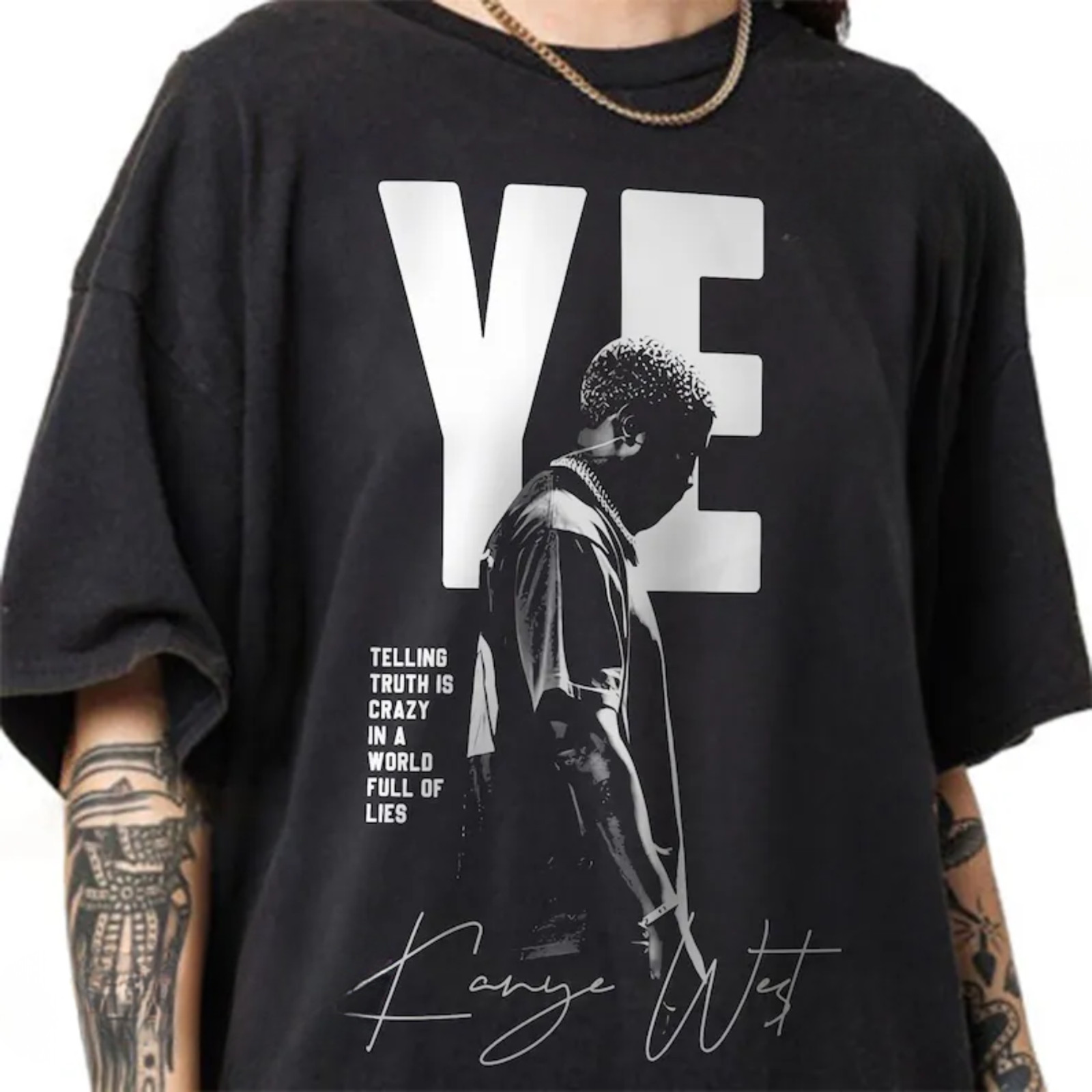 Kanye West Graphic Tee Vintage Rap Bootleg Shirt Ye Hip Hop Streetwear Music