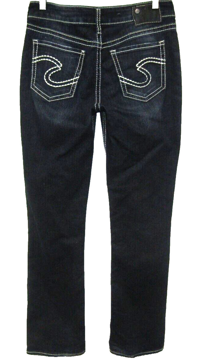 SILVER SUKI HIGH SLIM BOOT DENIM JEANS WOMENS SIZE 28