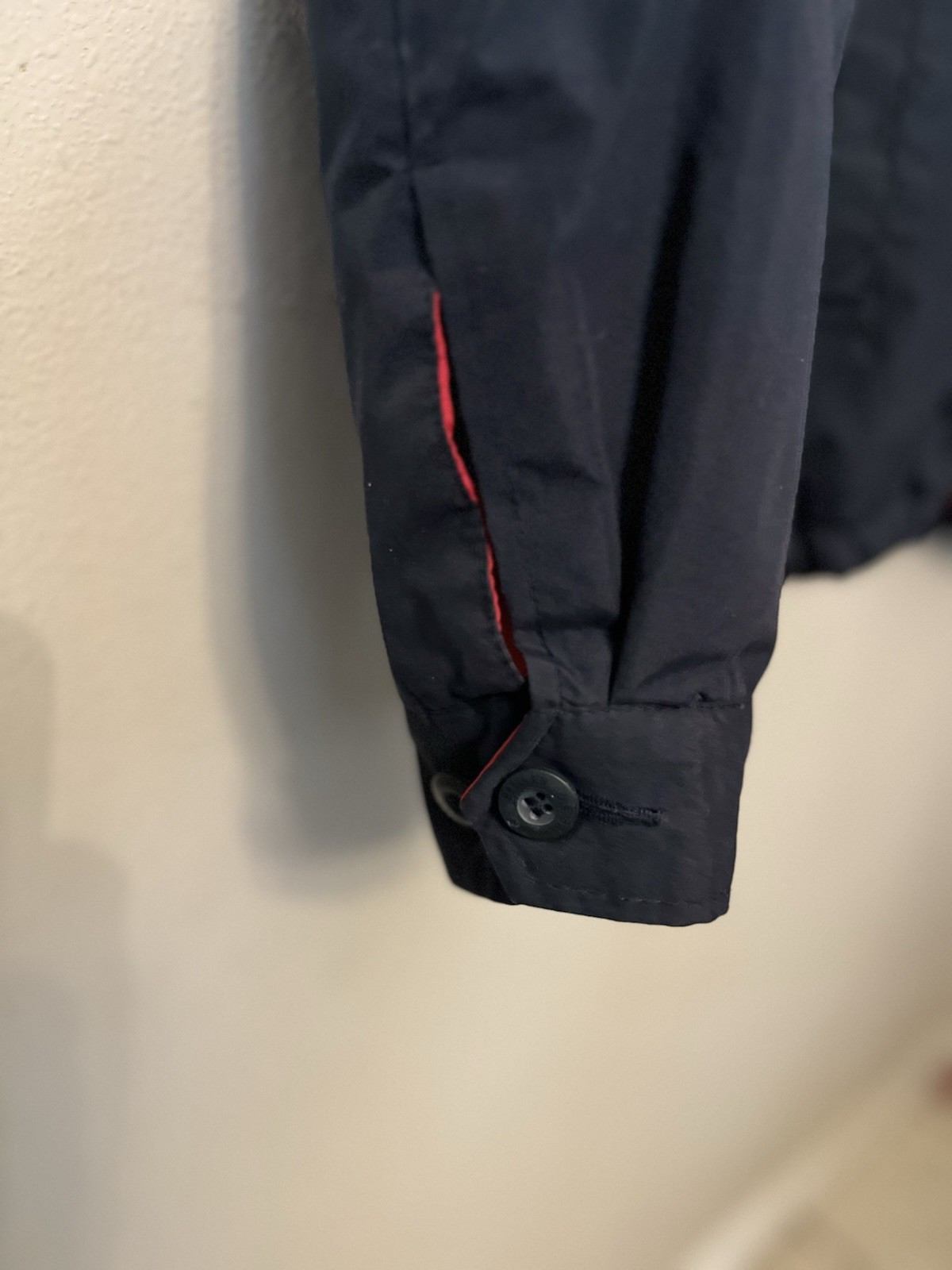 U.S. Polo Assn. Men’s Large Navy Full Zip Fleece Lined Windbreaker Jacket