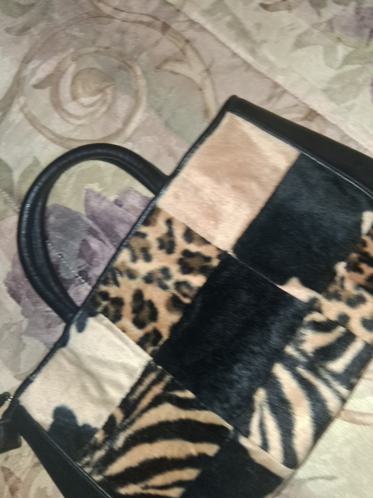 Jennifer Moore Y2K Style Patch Work/Animal Print FAUX&GENUINE LEATHER