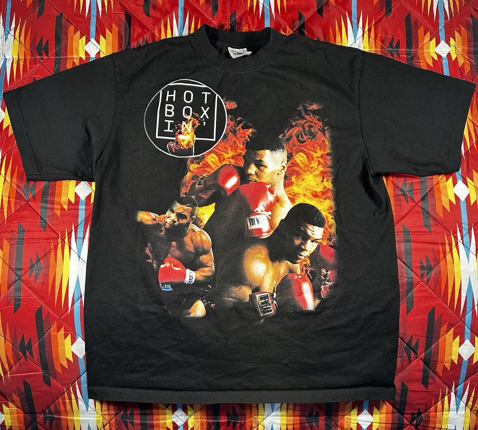 Mike Tyson Shirt Mens XL Black Boxing Shaka Wear Hot Boxin Reprint Boot