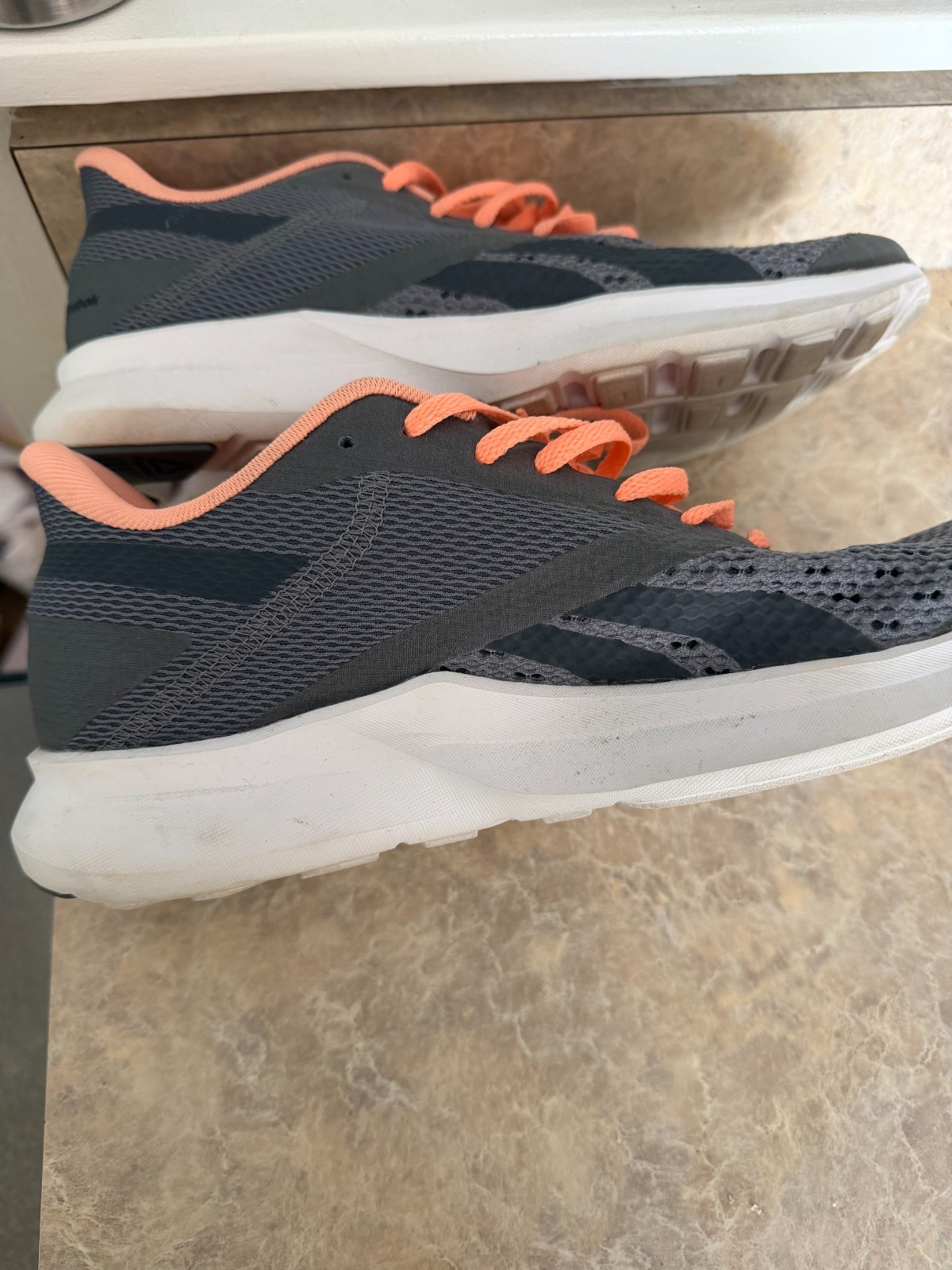 Reebok Women’s MemoryTech Athletic Sneakers Black/Coral Running Walking Shoes
