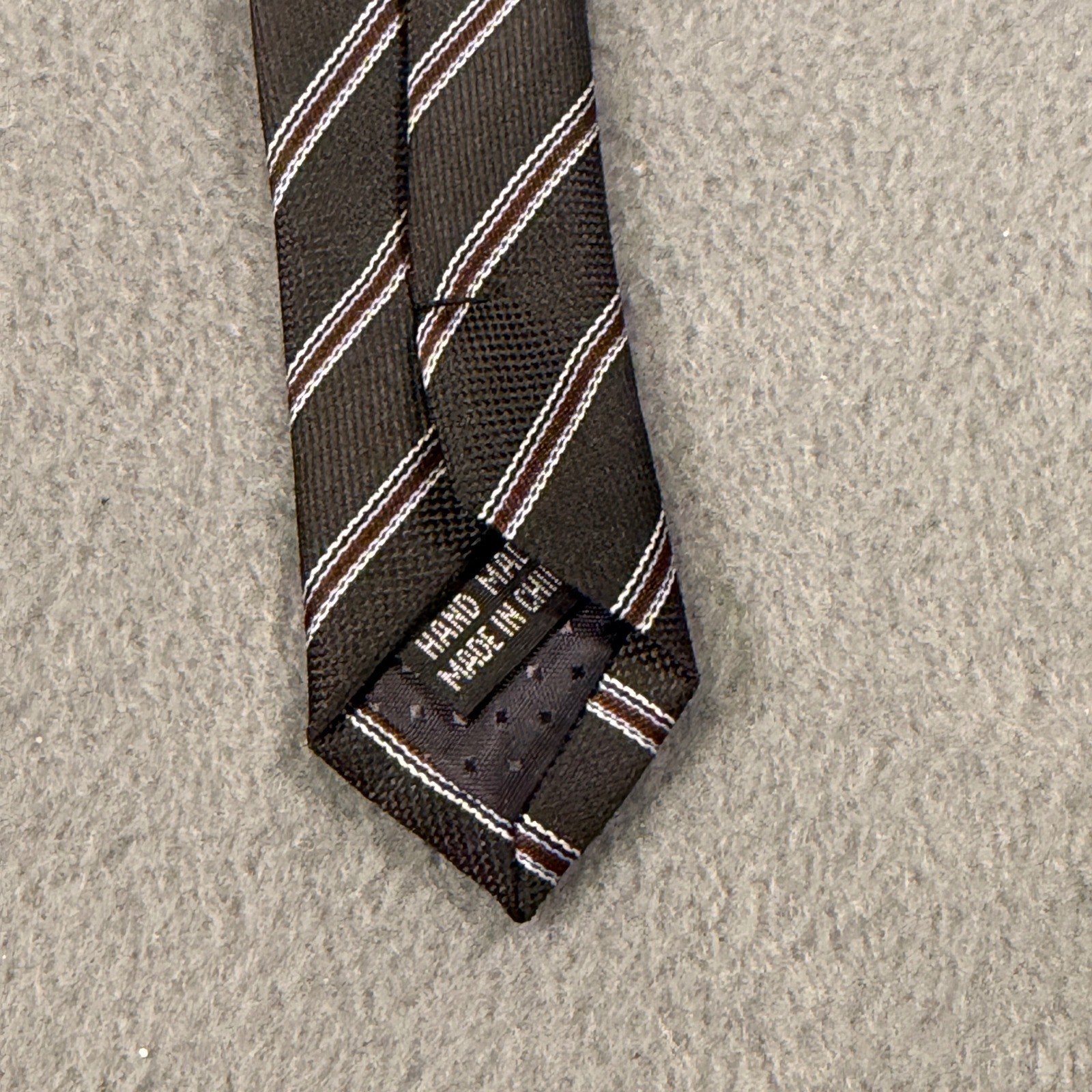 WeiShang Mens Necktie Black Purple White Diagonal Striped Handmade Business Tie