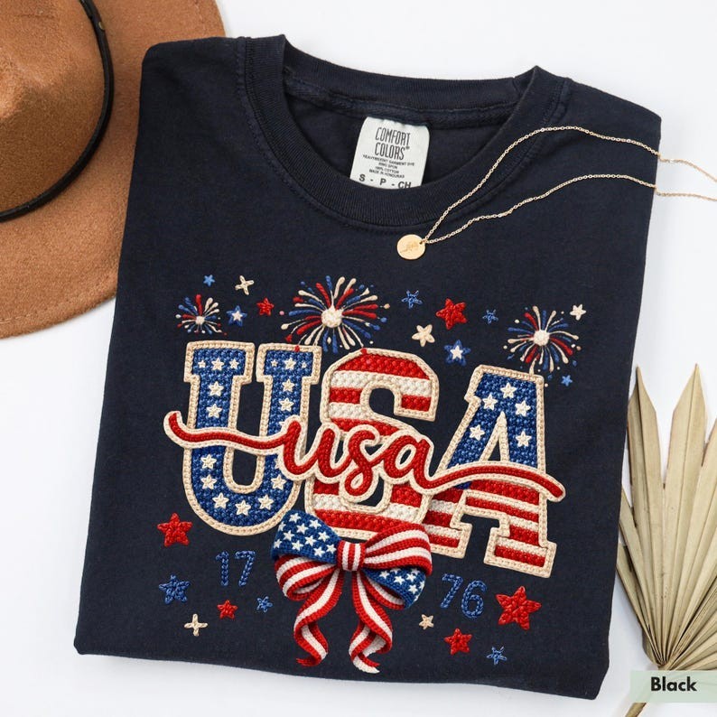 Comfort Colors USA Shirt for Independence Day TShirt for 4th of July – No Embro