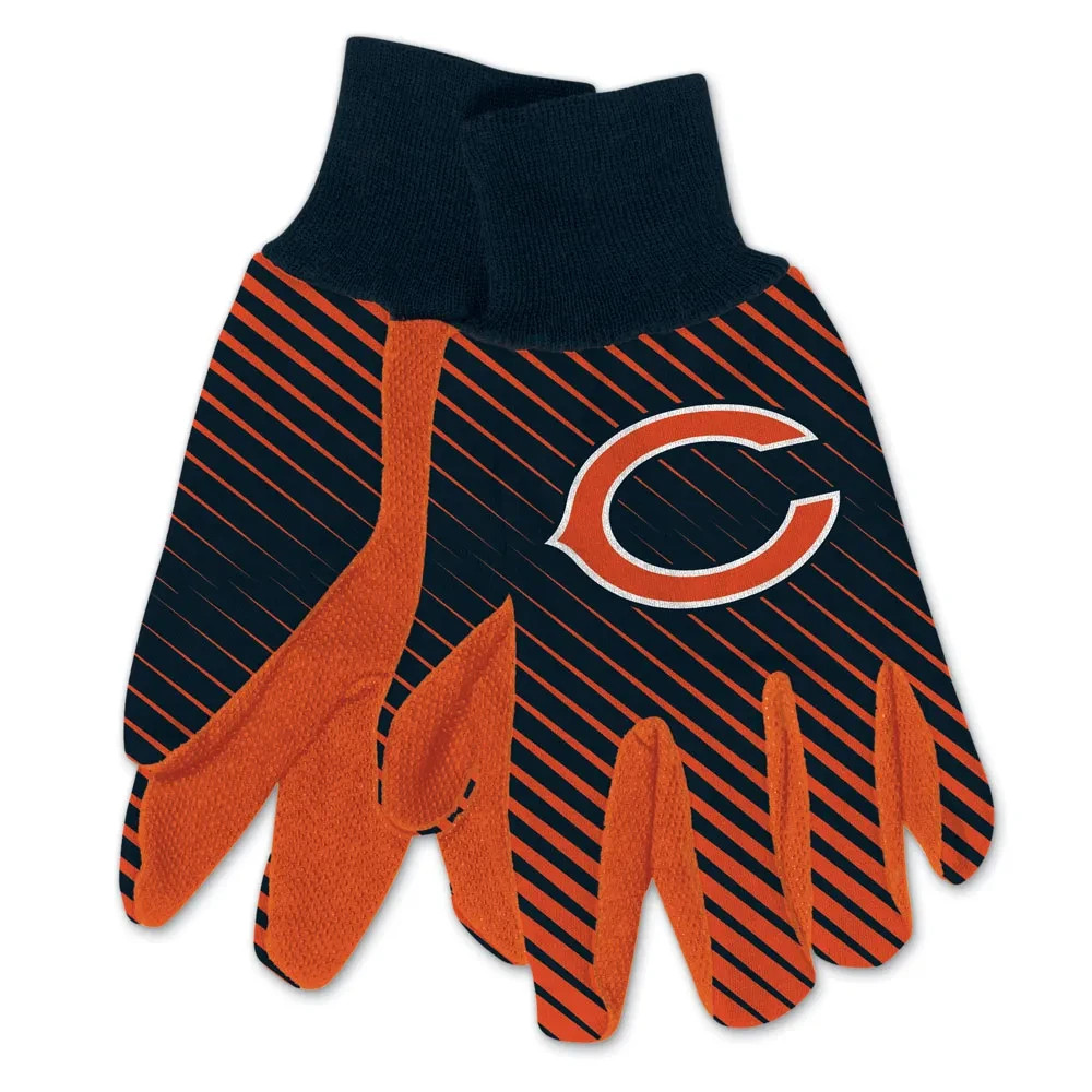 Chicago Bears Adult Two Tone Sport Utility Work Grip Gloves FREE SHIPPING