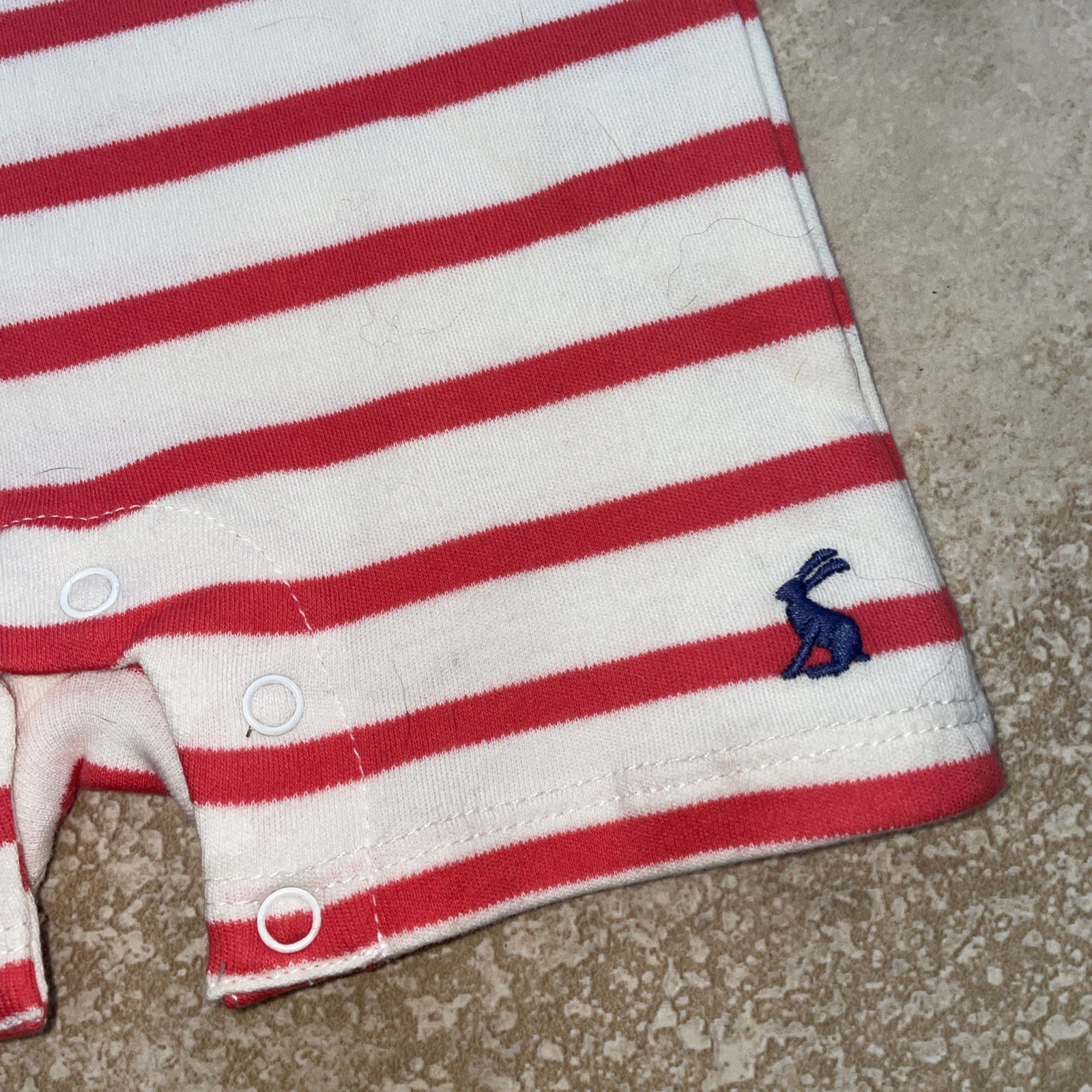BNWT Joules Baby Liz Striped Play Suit/Summer Romper Age 9-12 months.rrp £17.95