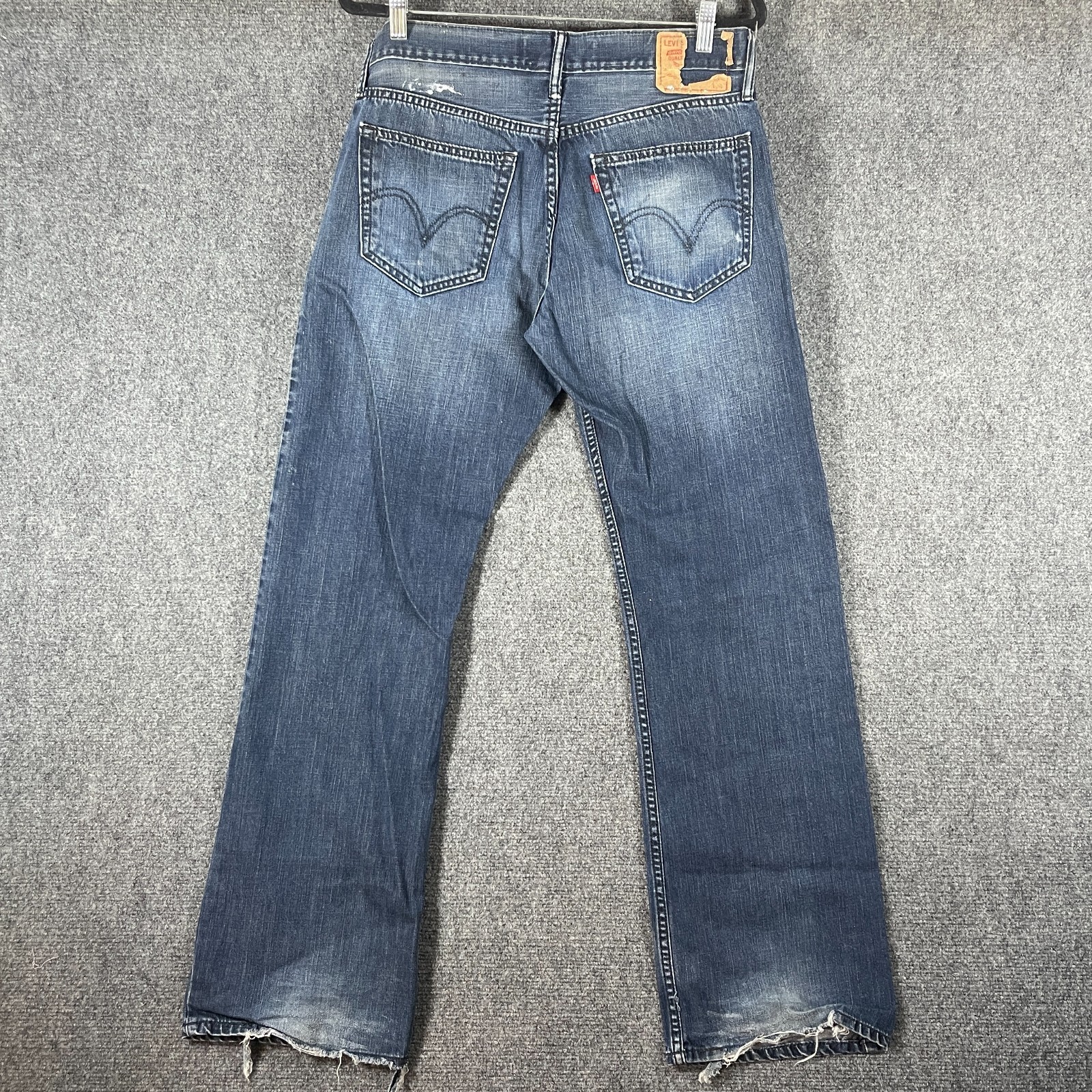 Levis 527 Bootcut Mens 34×34 Blue Jeans Distressed Vintage Y2K Grunge Western