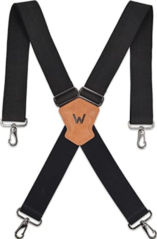 2Inch-Wide Heavy Duty Work Suspenders for Men Black