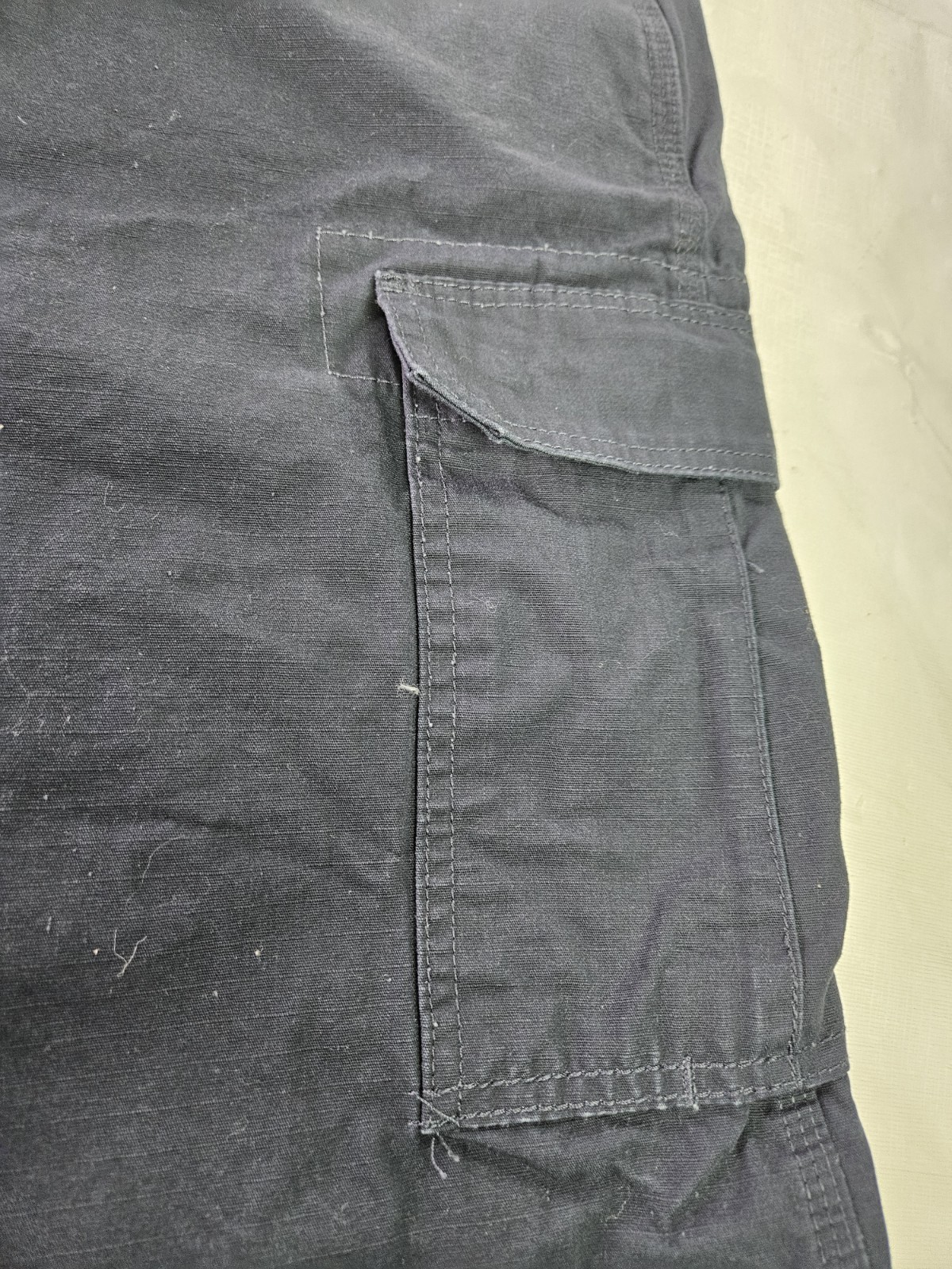 Wrangler Riggs Workwear Carpenter Short Men 44×10.5″ Blue Hammer Loop Canvas