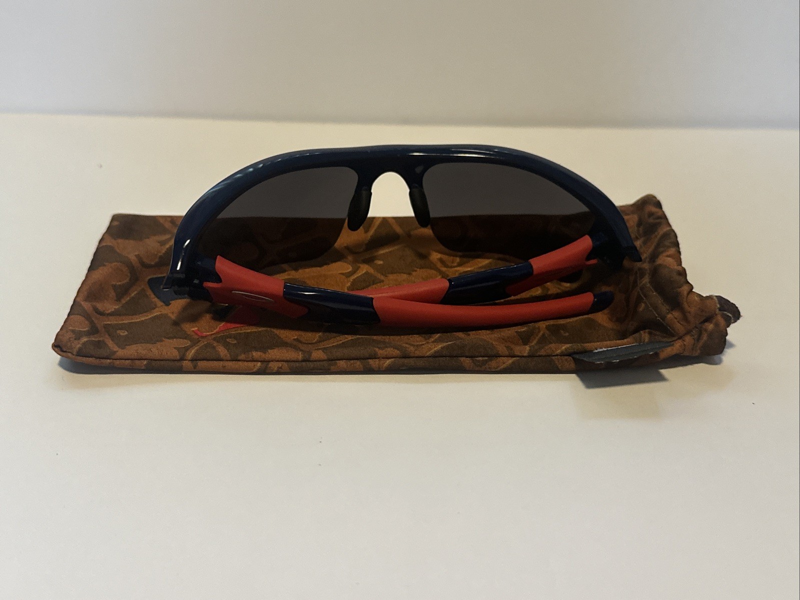 Rare Oakley Flak Jacket XLJ Special Edition MLB Sport Sunglasses Blue Red-24-068