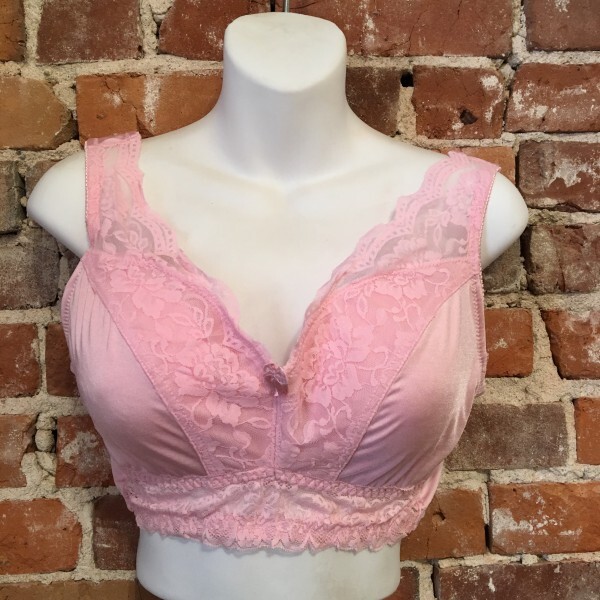 Rhonda Shear Parfait Pink Pin Up Floral Lace Retro Bra New Removable Pads