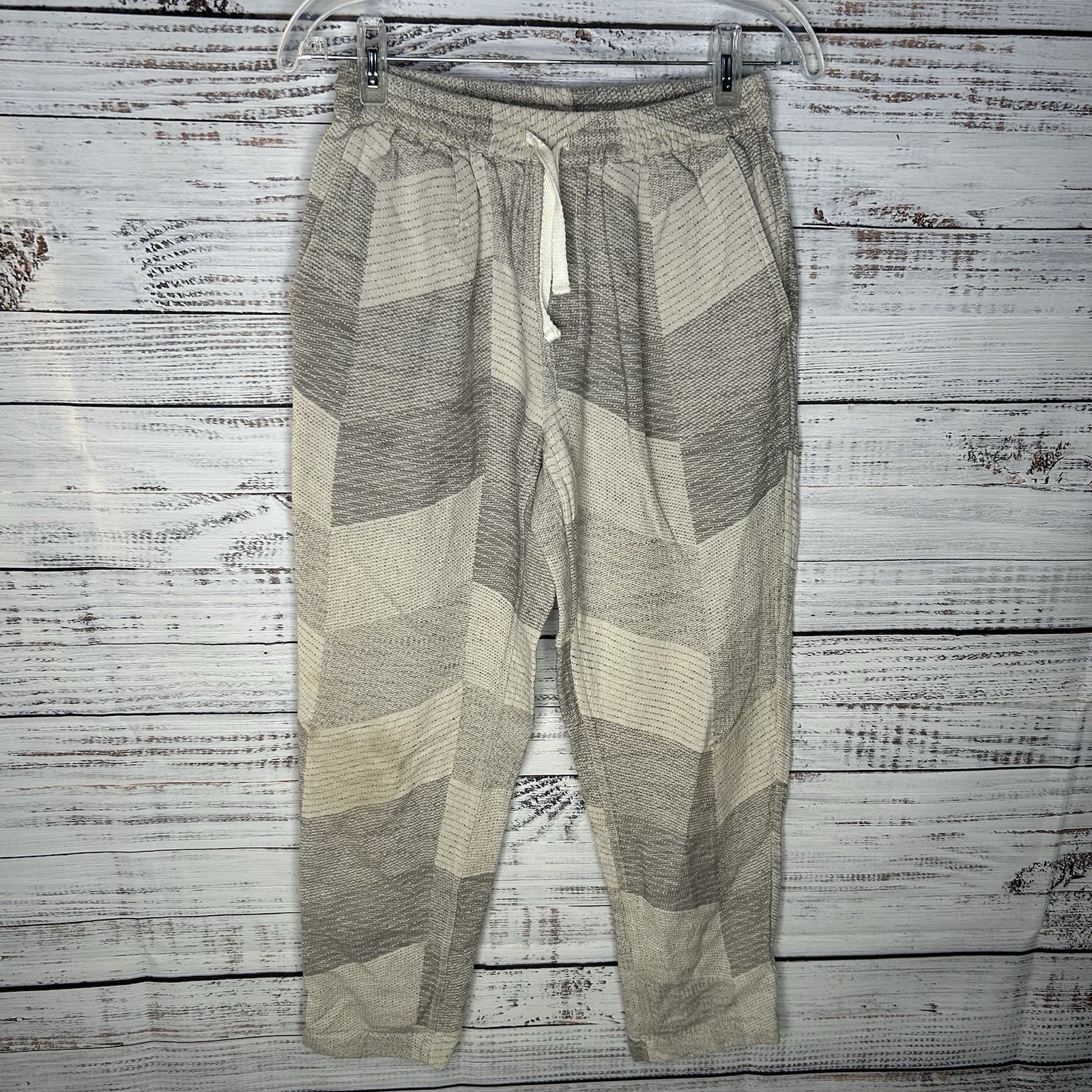 3sixteen Shop Jacket Drawstring Pants Set Ash Zig-Zag Jacquard Linen Blend Small