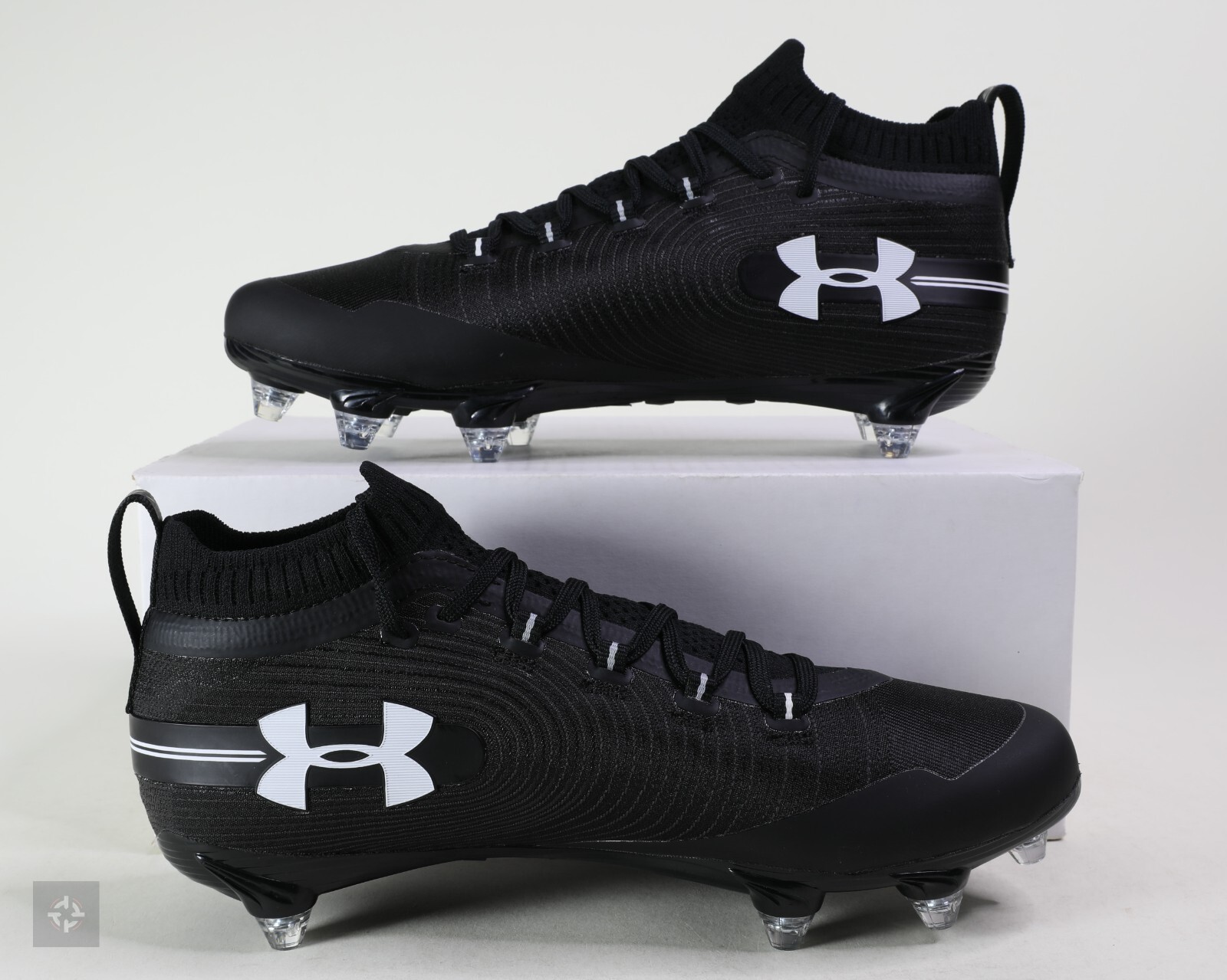 Under Armour Spotlight MC Detachable Black Football Cleats Size 13 (3022437-001)