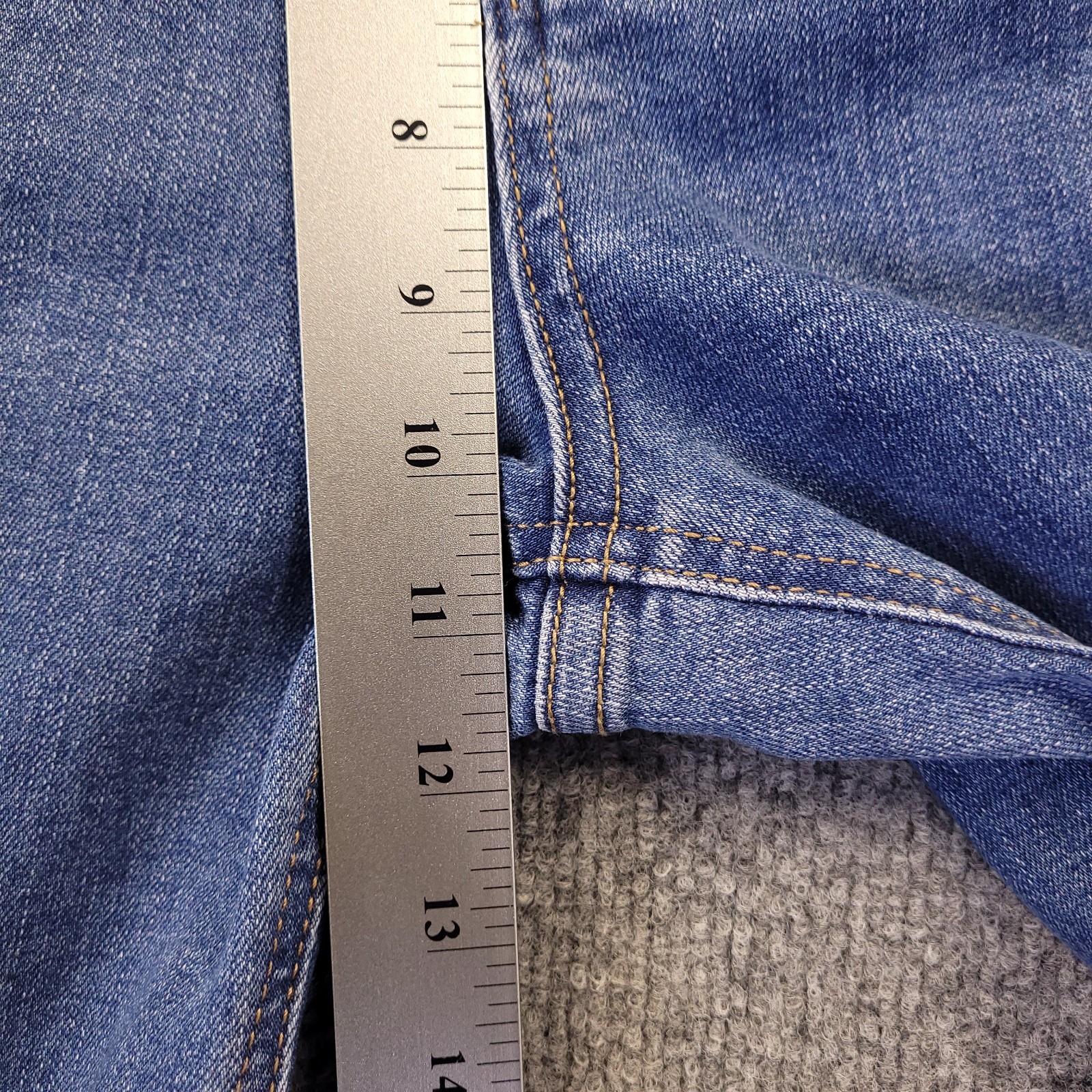 7D 7 Diamonds Denim Straight Jeans Womens 30×26.5 Blue High Rise Stretch