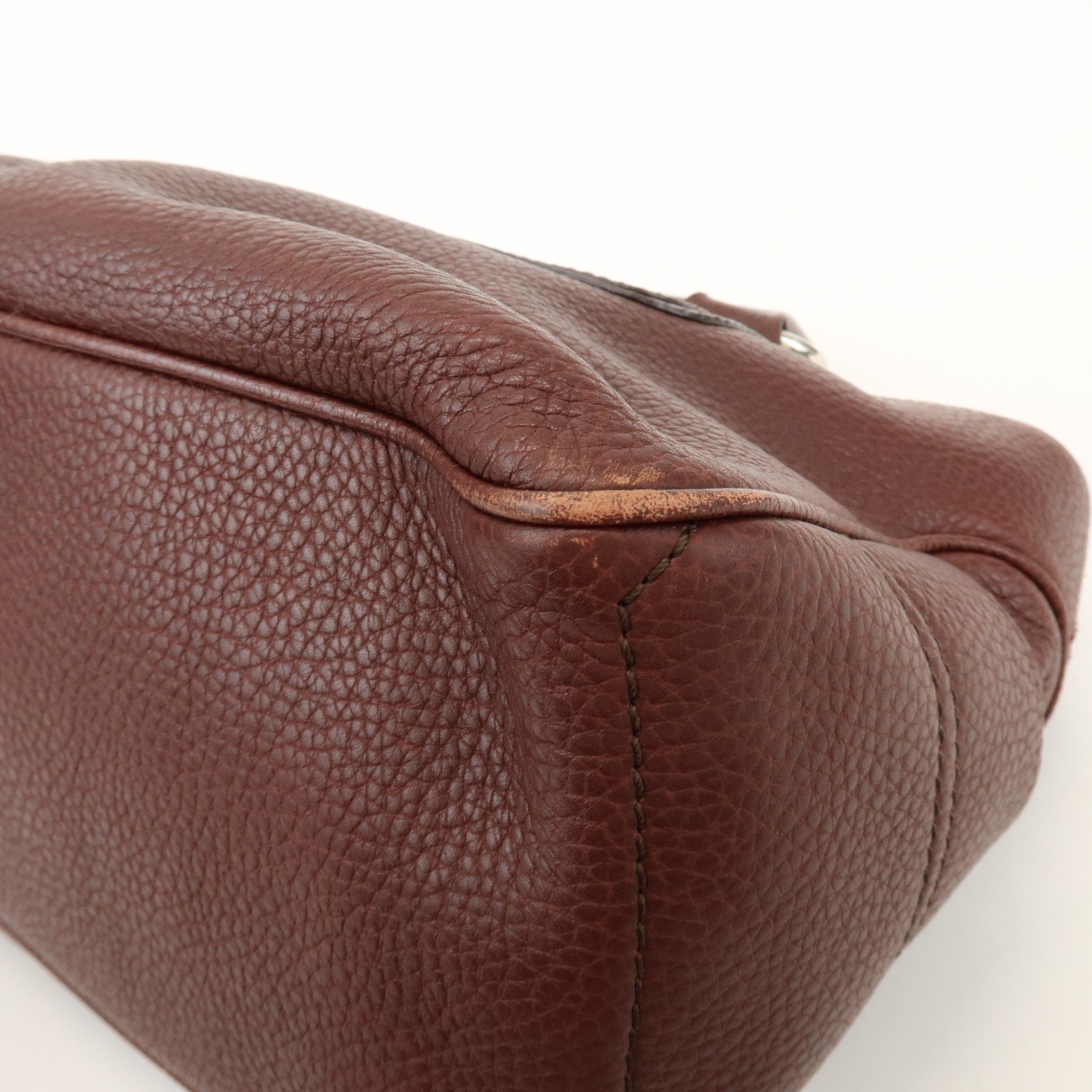 CELINE Leather Boogie Bag Hand Bag Tote Bag Brown Authentic Used F/S