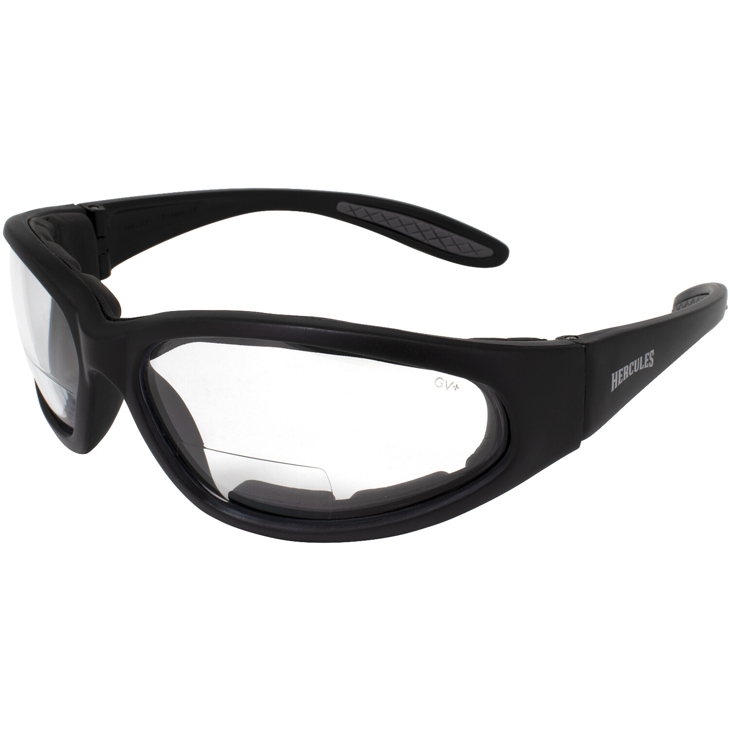 Hercules Foam Padded Riding Glasses Bifocal 2.5 Antifog Clear by Global Vision