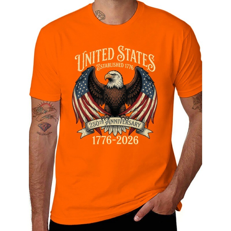 250 Years American Flag Bald Eagle 250th Anniversary USA Patriotic T-Shirt