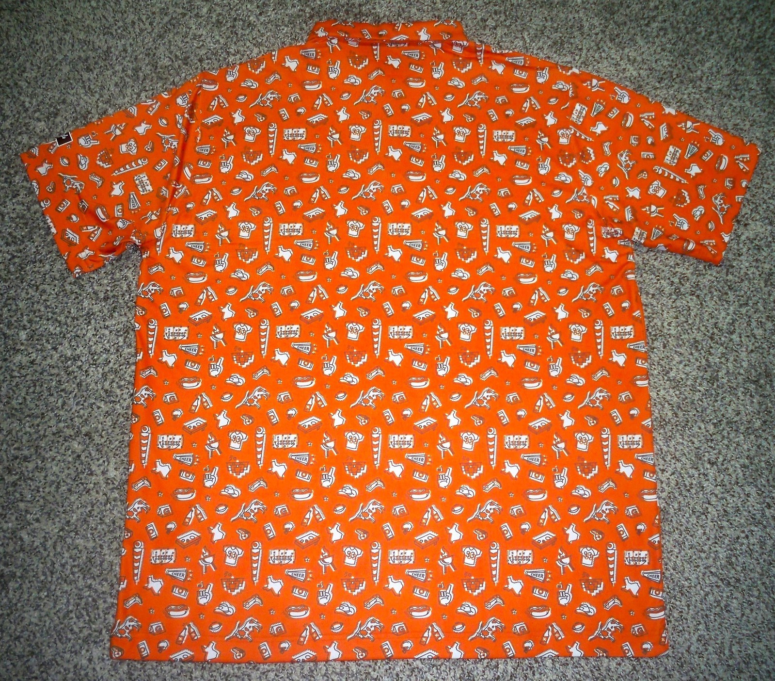 NWT Men’s WAGGLE Golf Polo 2XL ORANGE w/Football Tailgating Theme Logos