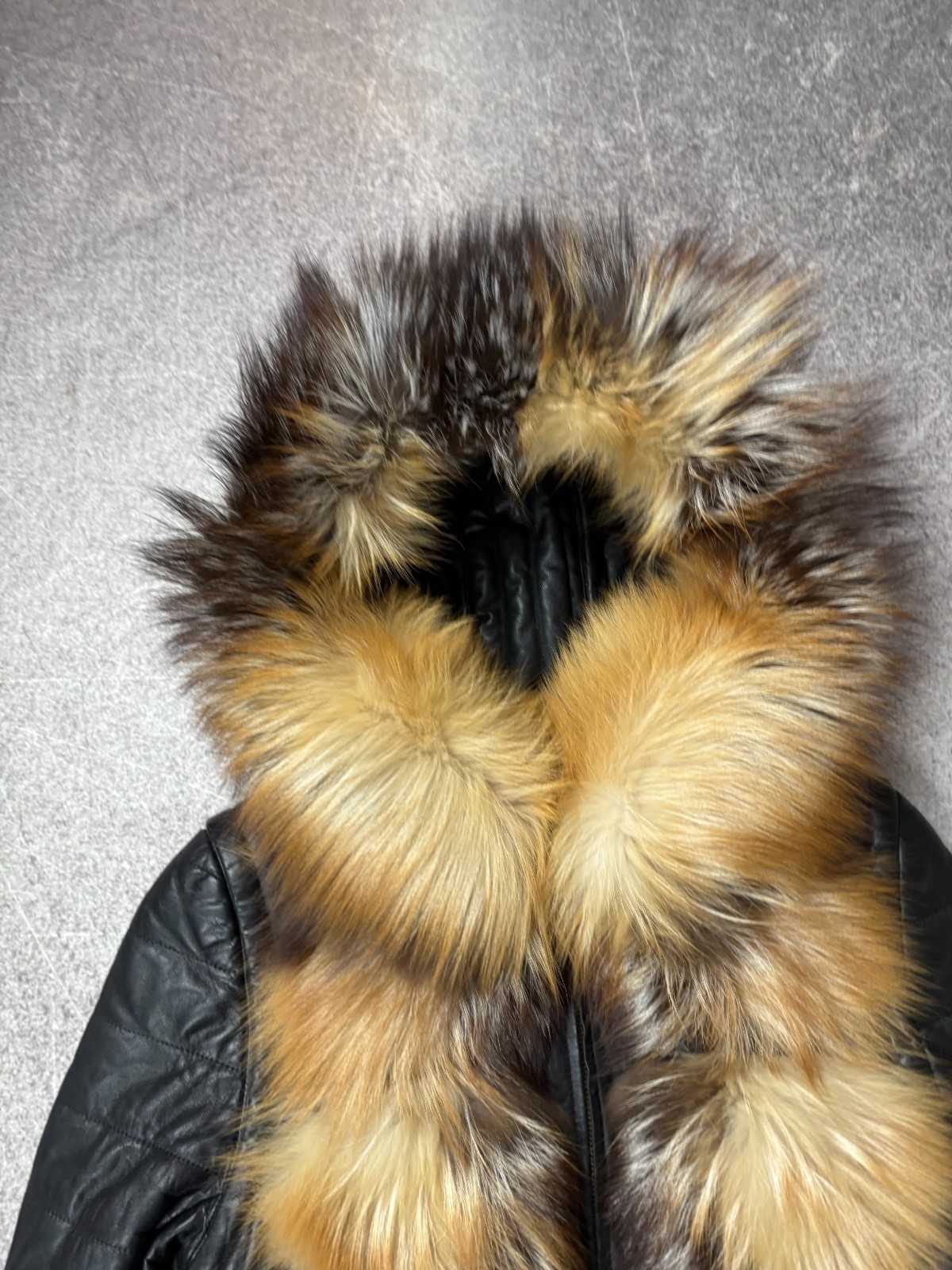 2000s JAPANESE ISSEY MIYAKE STYLE RARE LUXURY FUR/LEATHER BOMBER JACKET