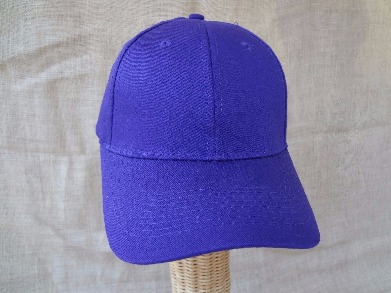 PORT & CO. PURPLE Cotton Polo Style Ball Cap Hat~One Size~Curved Bill~NEW