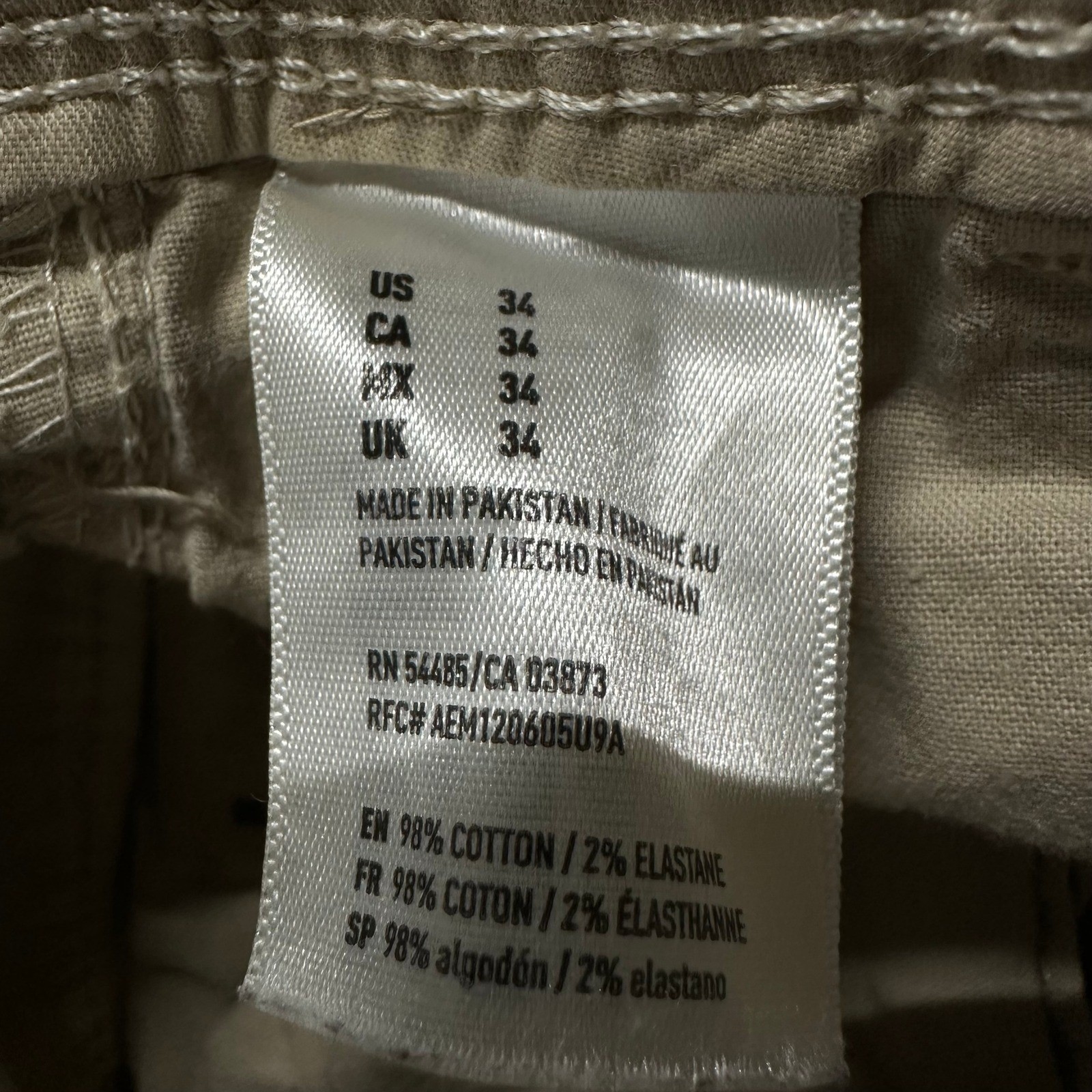 American Eagle Shorts Mens Size 34 Khaki Beige Next Level Flex Chino Casual Flat