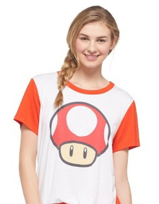 Nintendo Super Mario Bros Powerup Mushroom Official T-Shirt (Large)