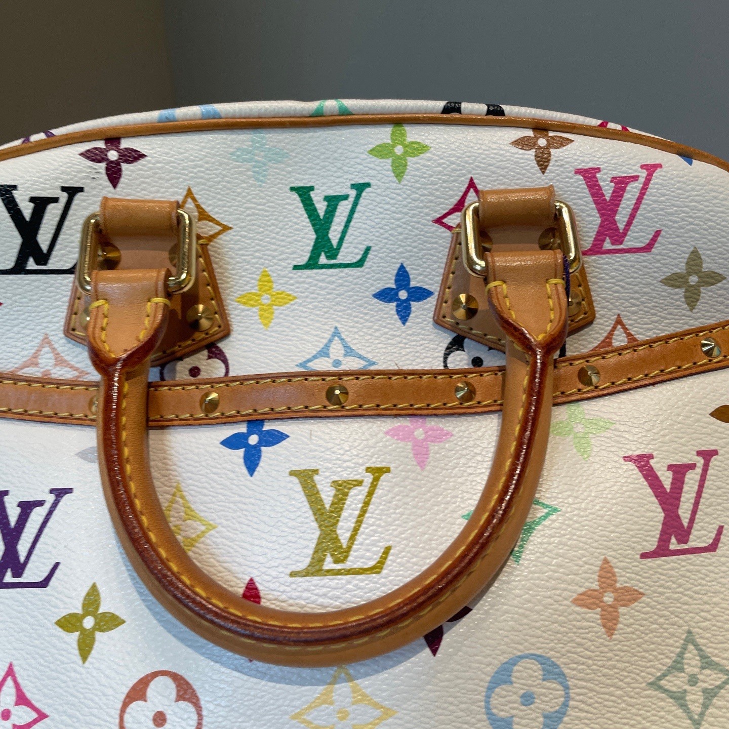 Louis Vuitton Murakami White Multicolor Monogram Handbag