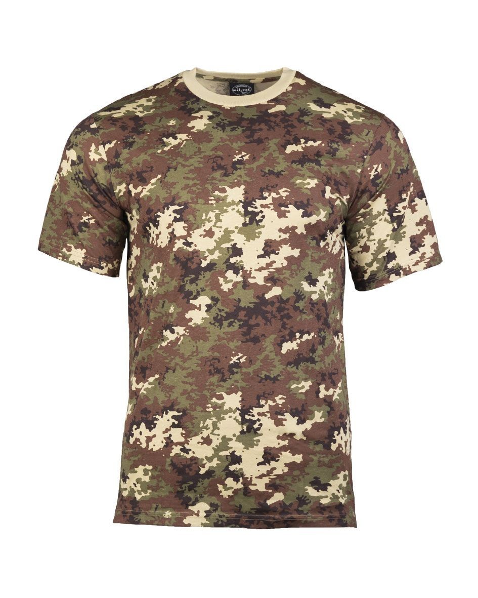 Italian Vegetato Camo 100% Cotton T-Shirt Sizes S to 3XL Military Shirt
