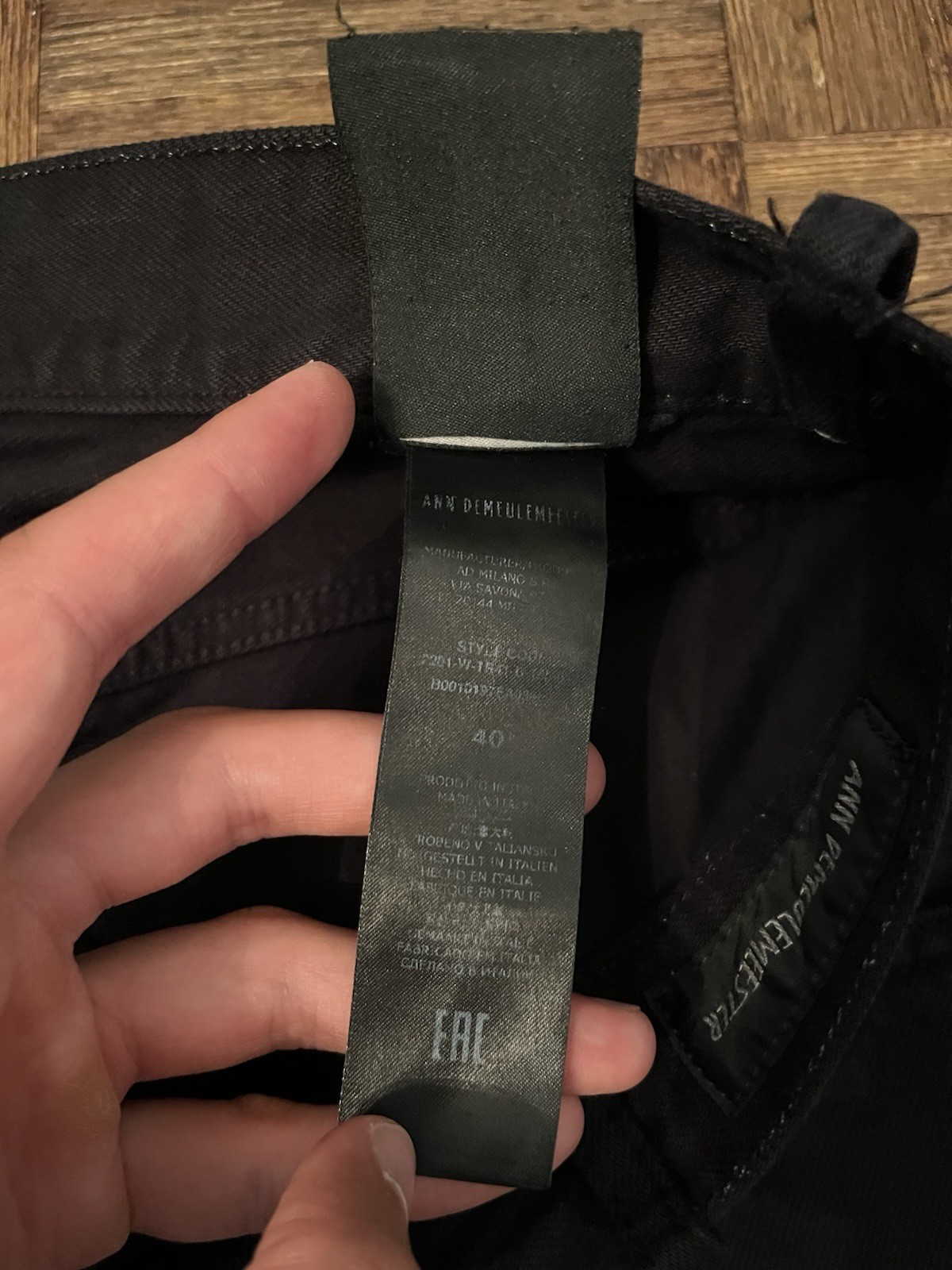 Ann Demeulemeester 5 Pockets Black Jeans Size 40
