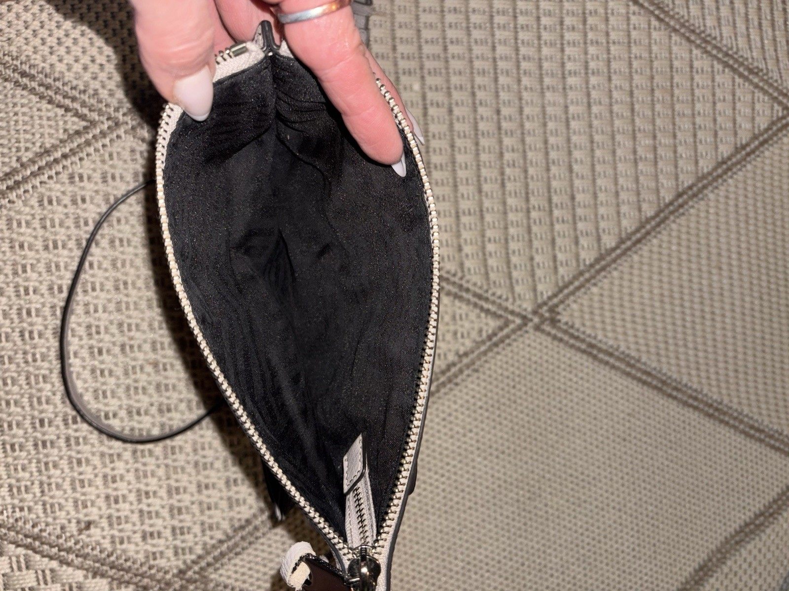 Rebecca Minkoff Small Distressed Regan Clutch in Putty